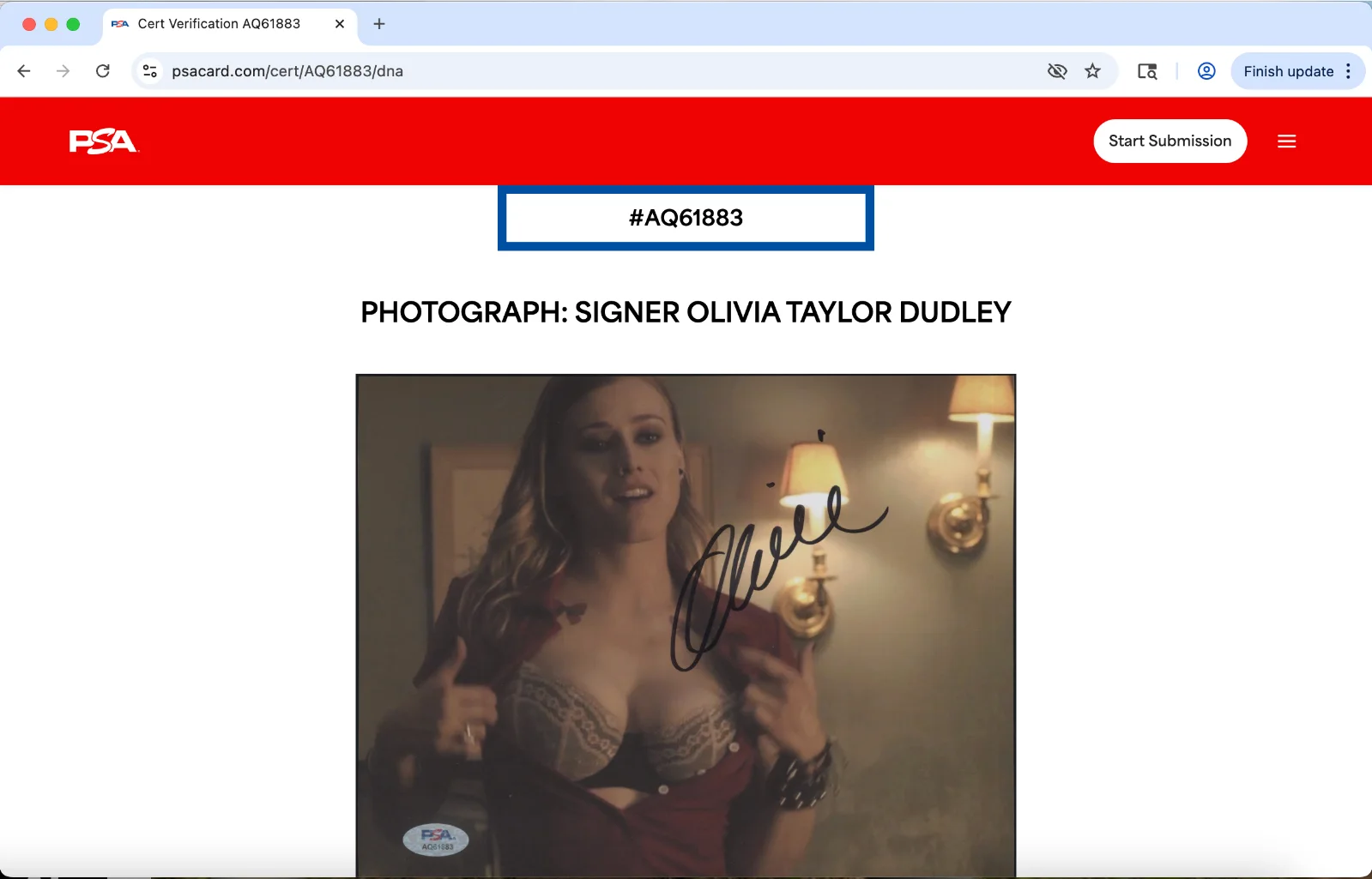 Olivia Taylor Dudley — Olivia Taylor Dudley signed 8x10 photo autograph PSA DNA hot bra, image 3