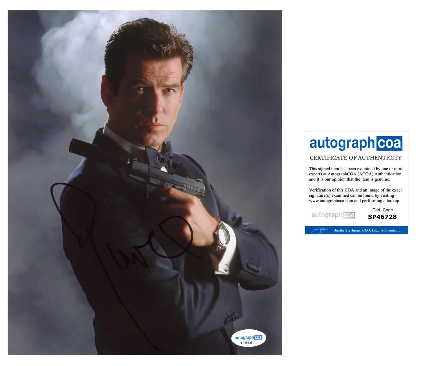 Pierce Brosnan Bond Autographed Signed 8x10 Photo ACOA, изображение 2