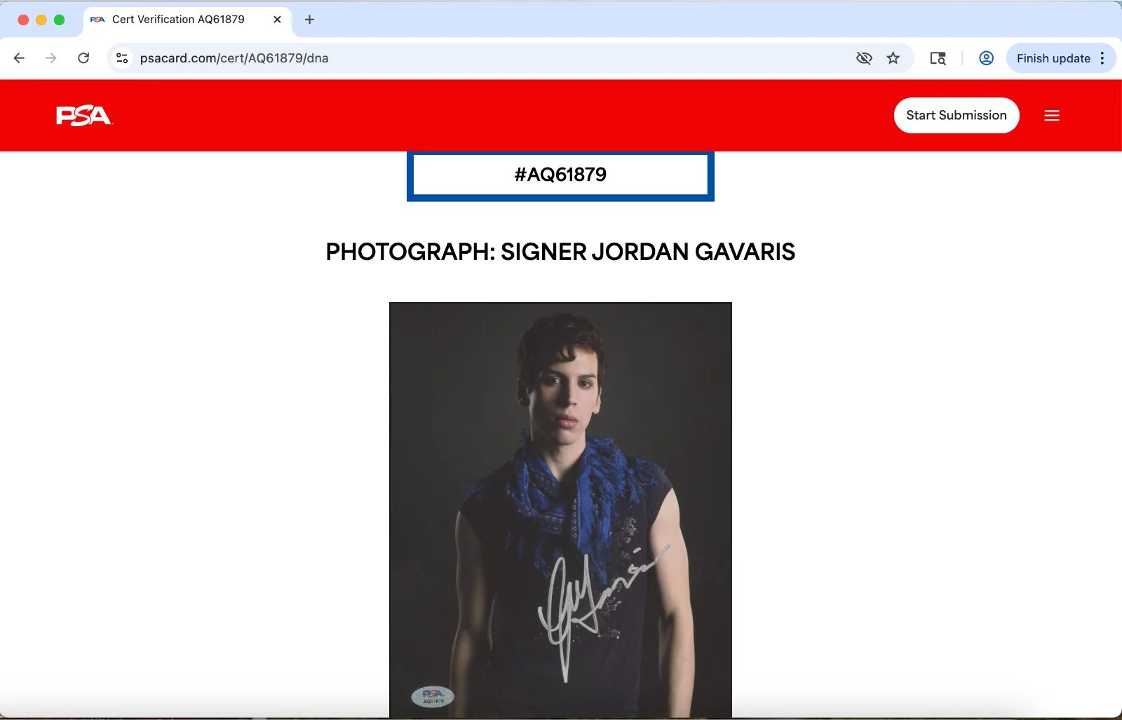 Jordan Gavaris — Jordan Gavaris signed 8x10 photo autograph PSA DNA AQ61879, image 3