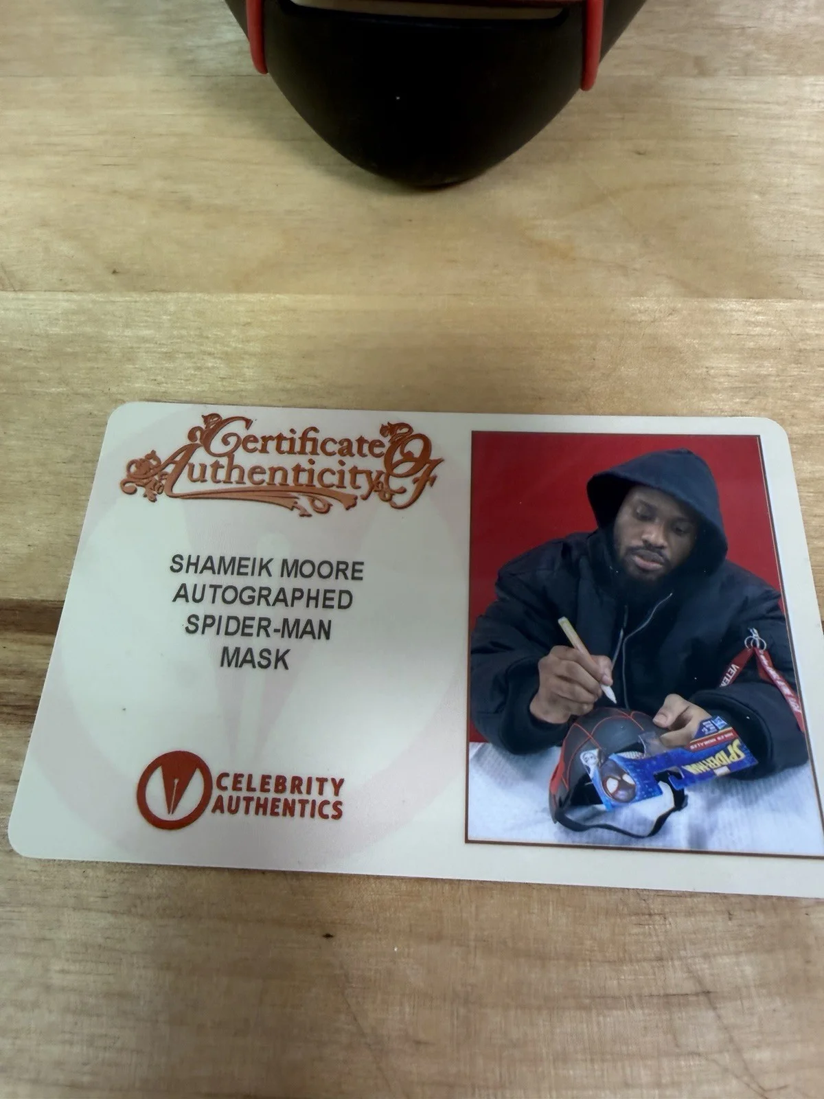Shameik Moore — Shameik Moore Autographed Miles Morales Mask Spider-Verse Celebrity Authentics, image 2
