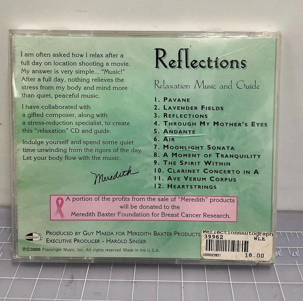 Autographed Meredith Baxter Reflections CD, image 5