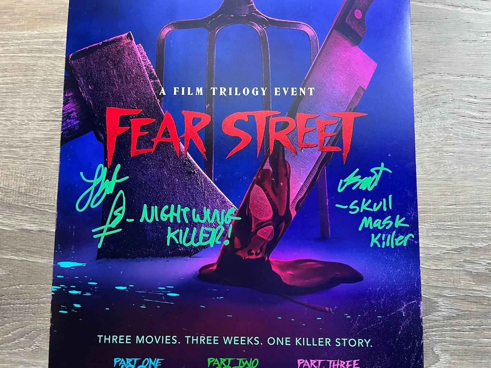 Jordyn DiNatale Noah Garrett Lloyd Pitts Signed Fear Street 12x18 Photo Beckett, изображение 4