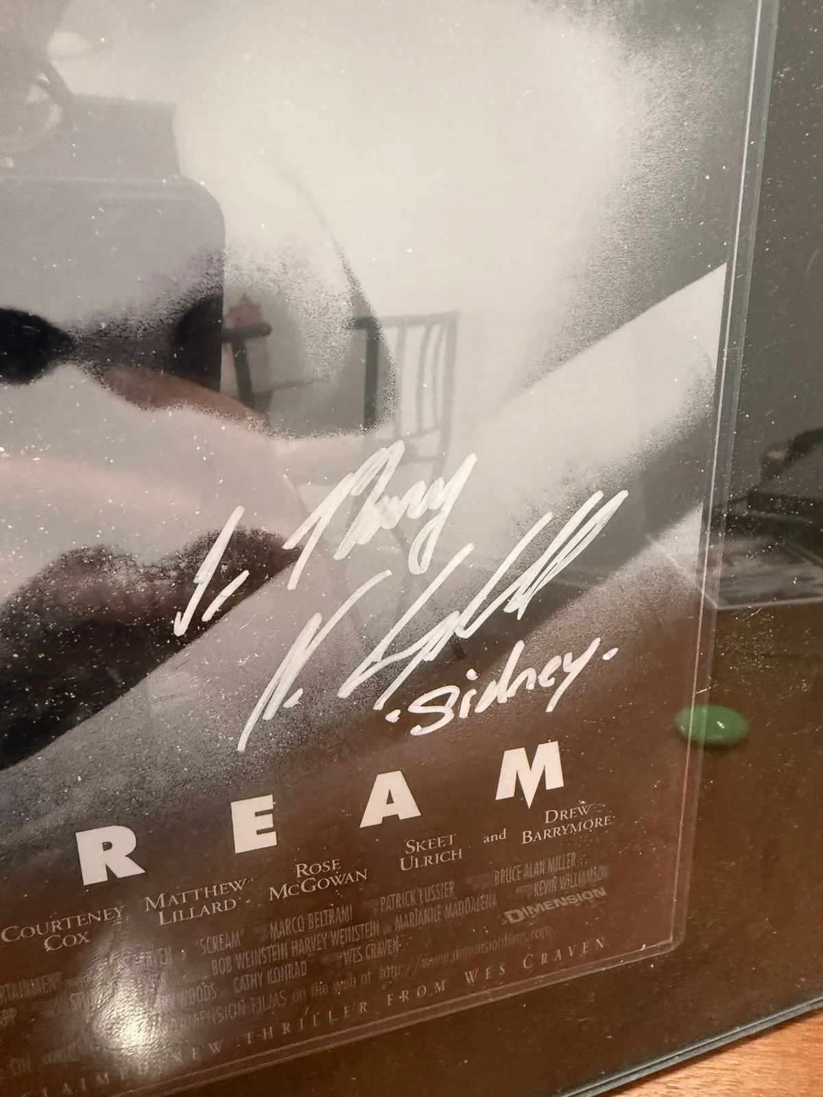Skeet Ulrich Signed Scream Movie Poster Billy Loomis Autograph Horror, изображение 3
