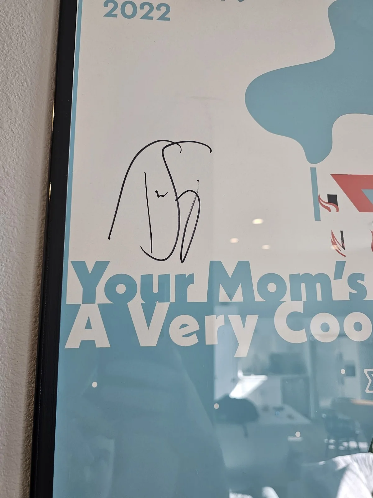 framed Ymh Live Autographed Poster Signed By Tom Segura And Cristina P, image 2
