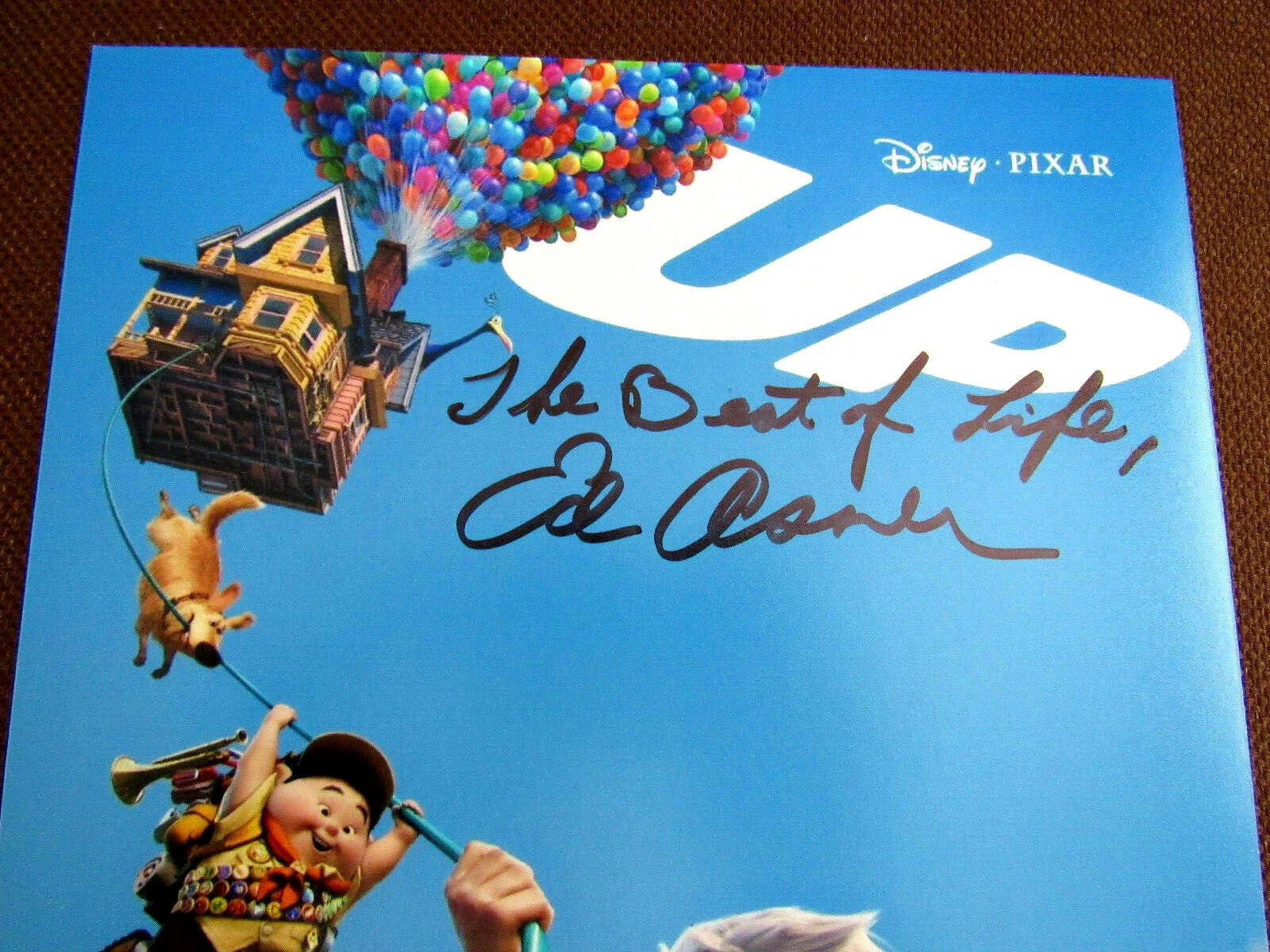 Ed Asner — ED ASNER " THE BEST OF LIFE " ACTOR DISNEY PIXAR UP MOVIE SIGNED AUTO PHOTO JSA, изображение 2