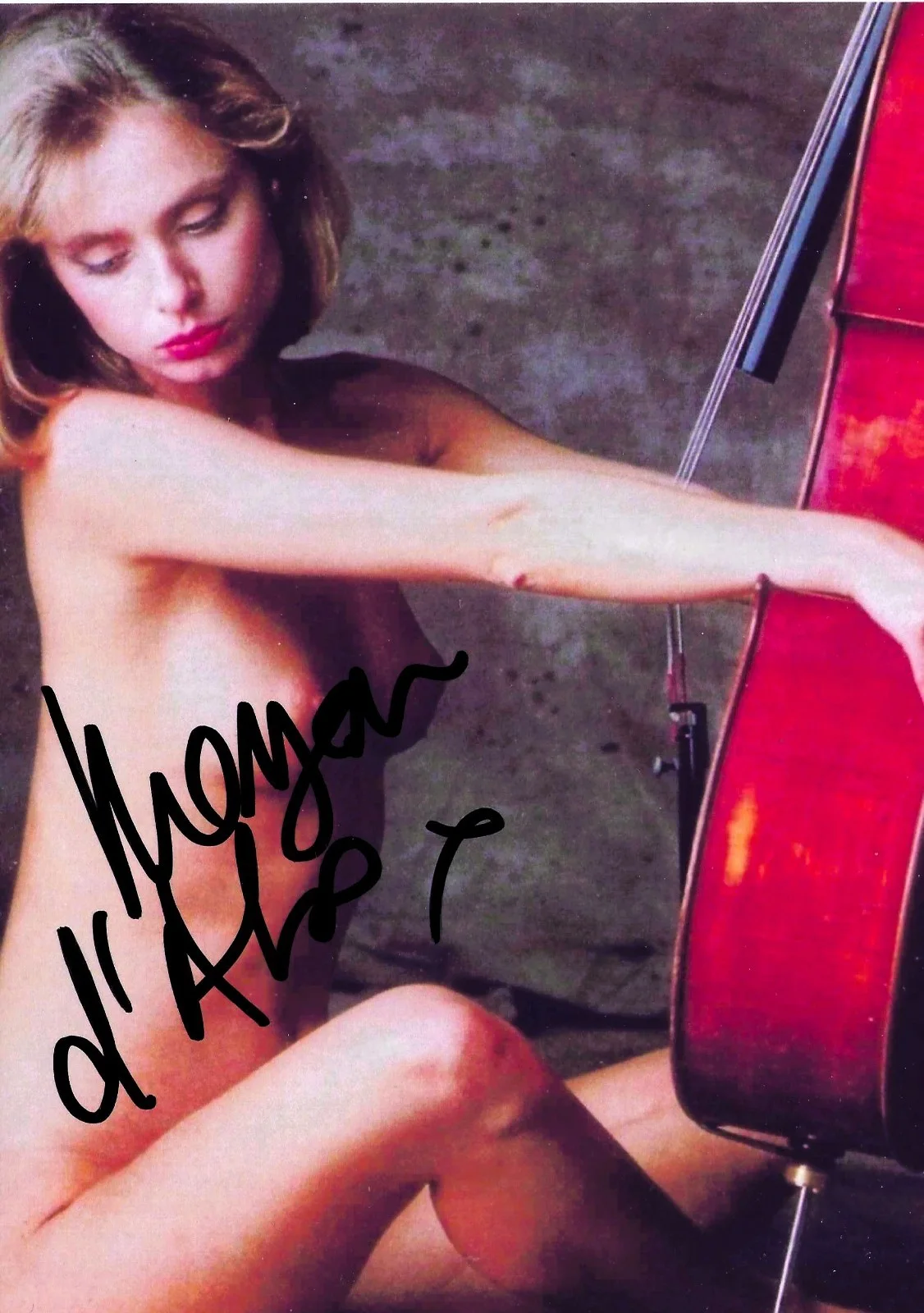 Kirk Douglas, Olivia D’Abo, Nancy Travis — MARYAM D’ABO autographed 7x5 photo with COA .. 007 The Living Daylights