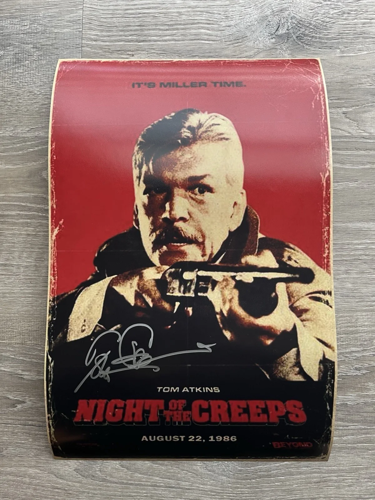 Tom Atkins — Tom Atkins Signed Night Of The Creeps 11x17 Photo ACOA COA Horror Auto, image 2