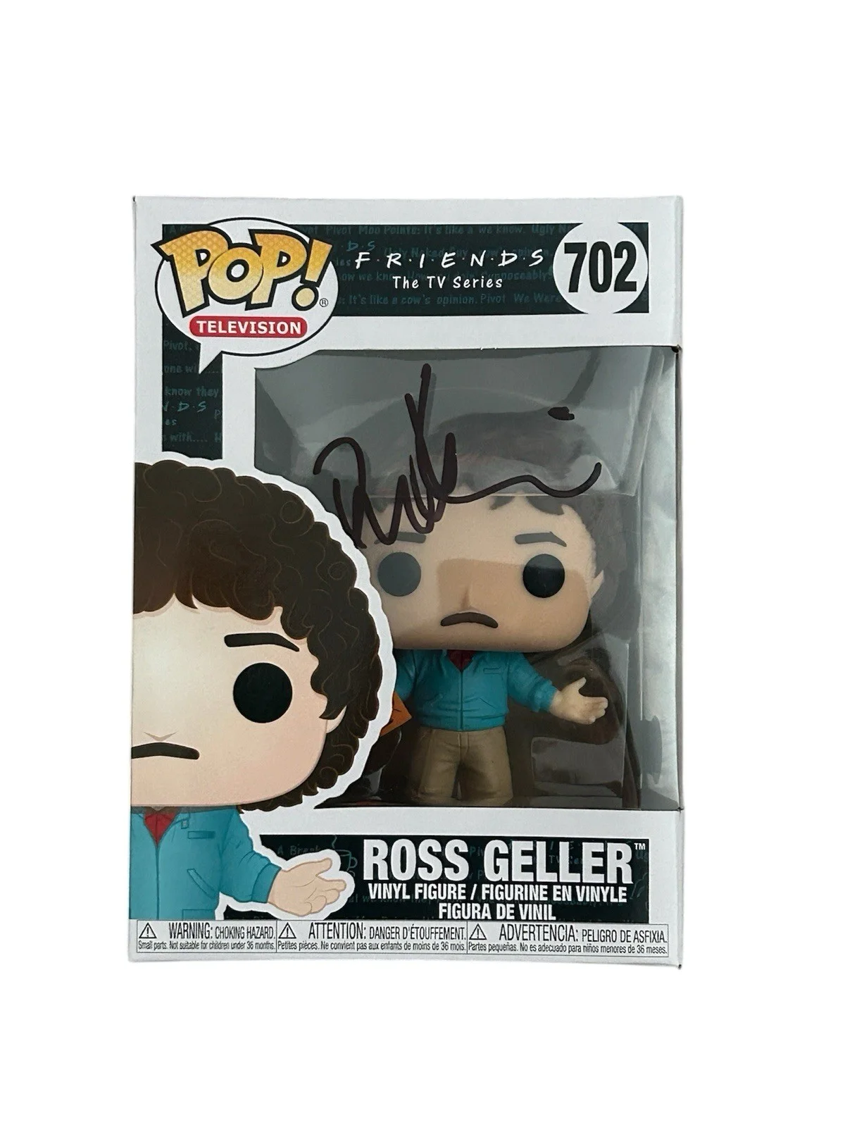 David Schwimmer ‘Friends’ Signed Funko Pop ‘Ross Geller’ Beckett COA Certified, изображение 2