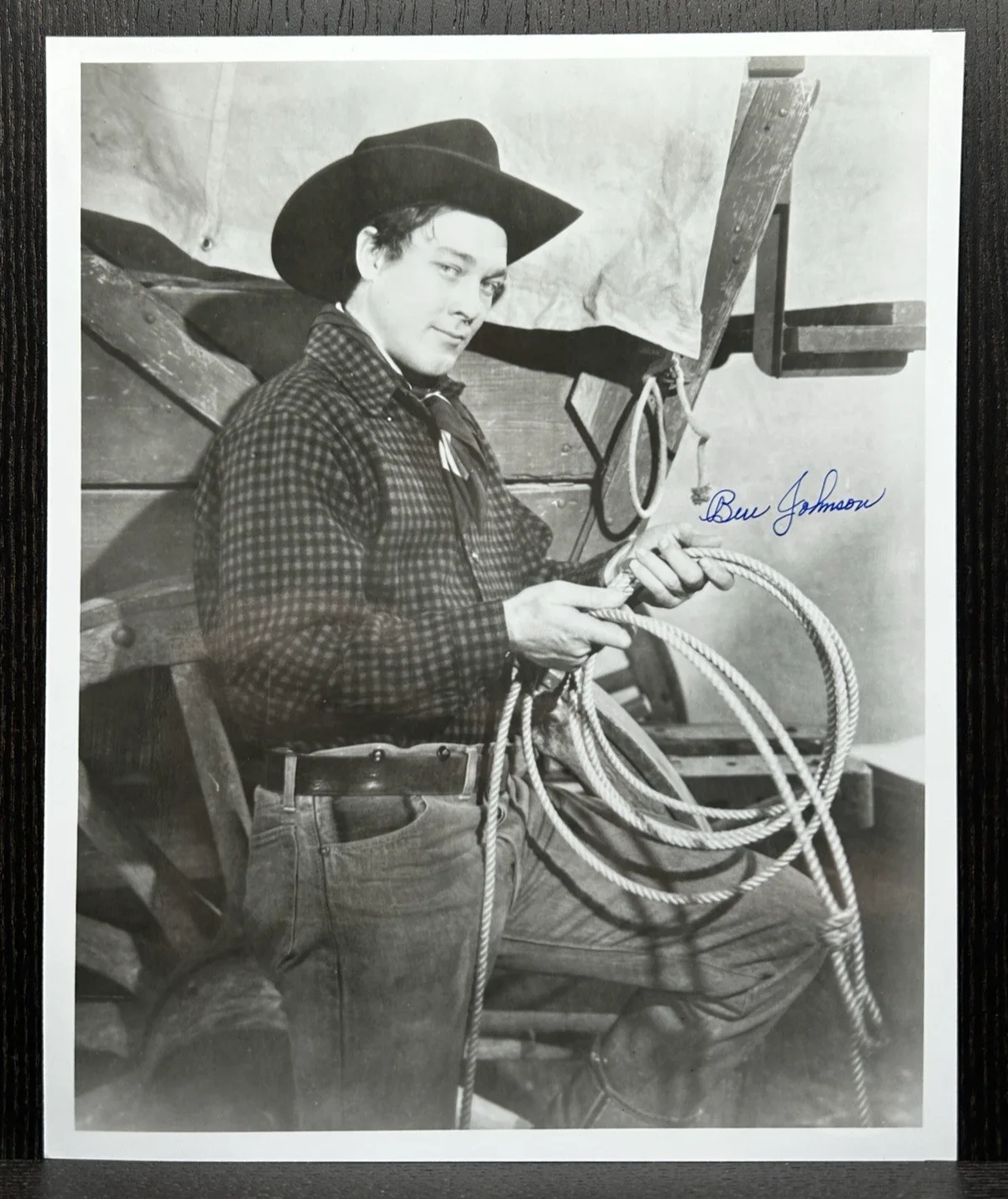 Ben Johnson — BEN JOHNSON SIGNED PHOTO Original Autograph JSA COA Actor THE LAST PICTURE SHOW, изображение 2