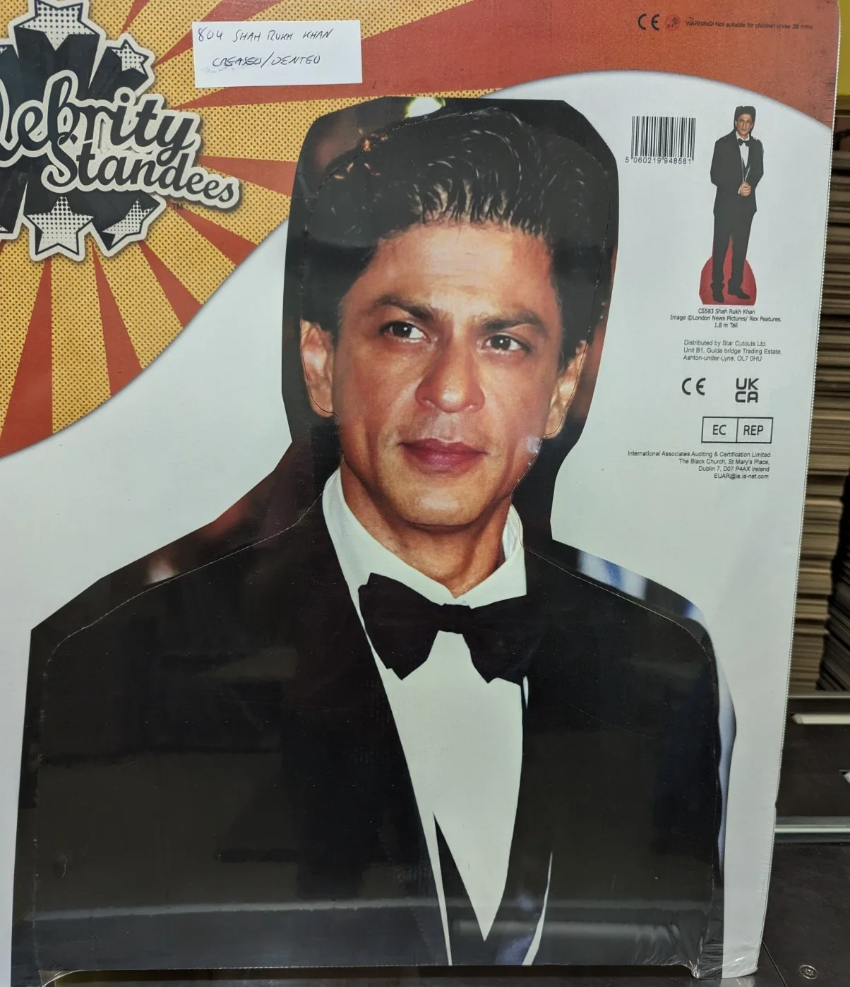 Shah Rukh Khan Celebrity Cardboard Cutout / Standee 184cm Tall *Damaged*, изображение 2