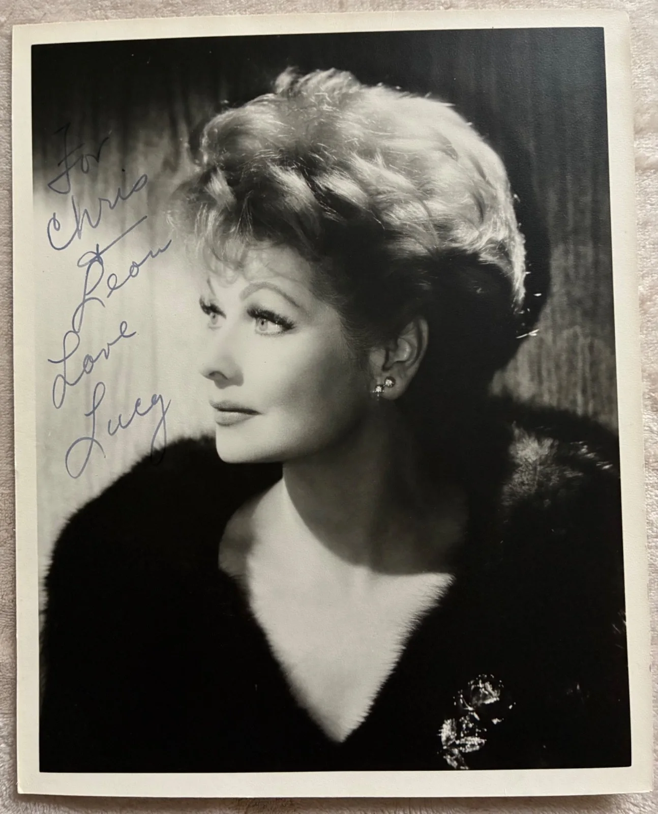 Lucille Ball — LUCILLE BALL Signed 8x10 Photo Authentic Autograph Love Lucy Vintage Glamour