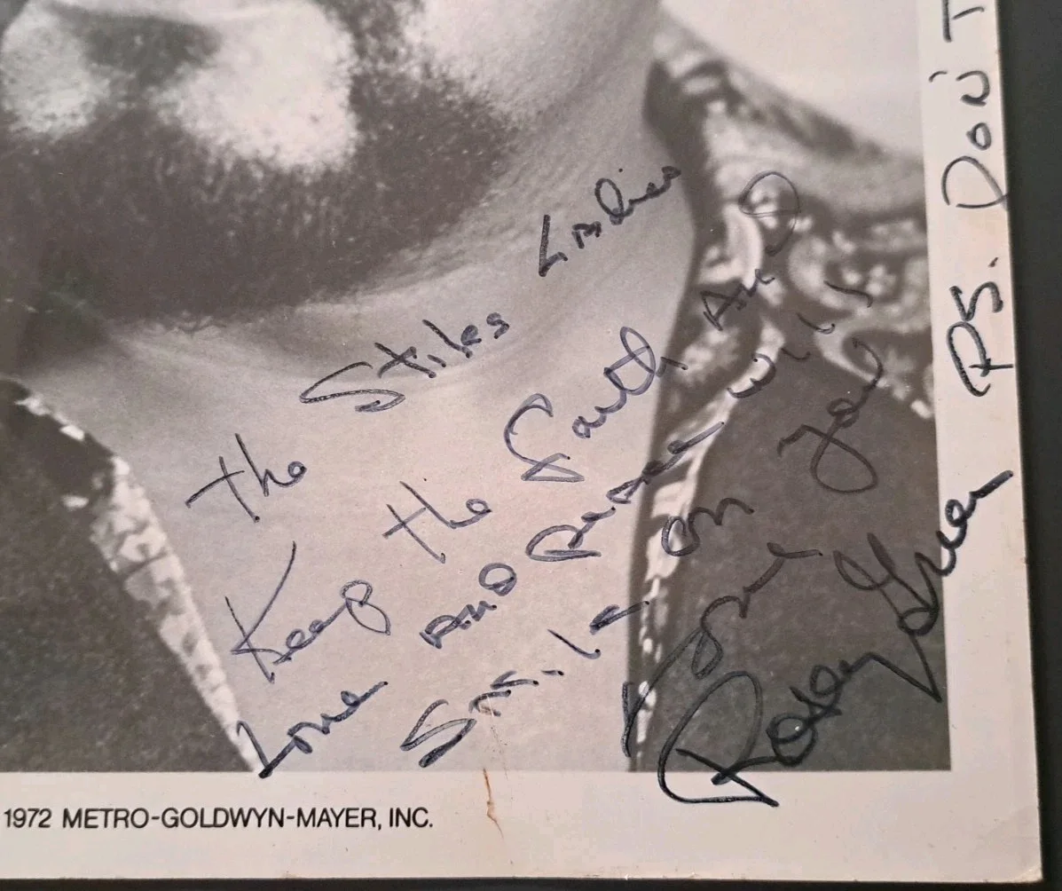 Rosie Grier — Rosey Grier Autographed 8x10 MGM Studio Photo 1972 Skyjacked Era Vintage, изображение 5
