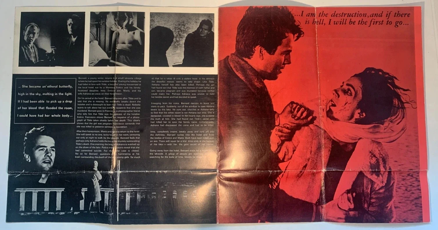The Possessed 1965 UK Press Kit La donna del lago Virna Lisi Giallo Film, изображение 2