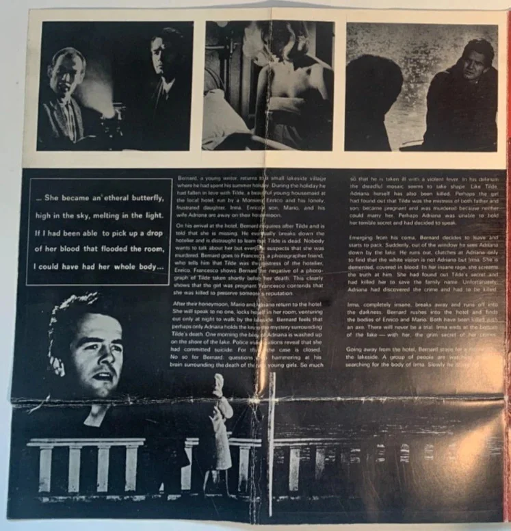 The Possessed 1965 UK Press Kit La donna del lago Virna Lisi Giallo Film, изображение 4