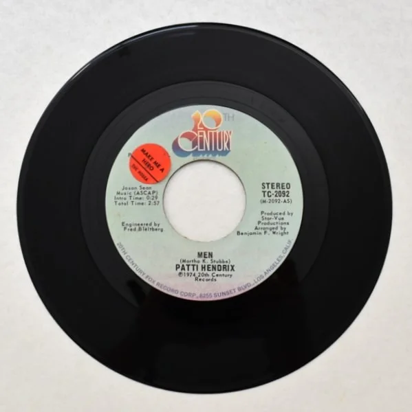 Patti Hendrix - Men (Stereo) / ST (Mono) [7-inch], image 3