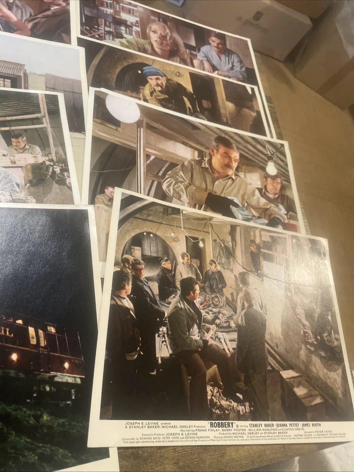 Robbery 8x ORIGINAL UK FOH Lobby Cards + Slides Stanley Baker Peter Yates 1967, image 4