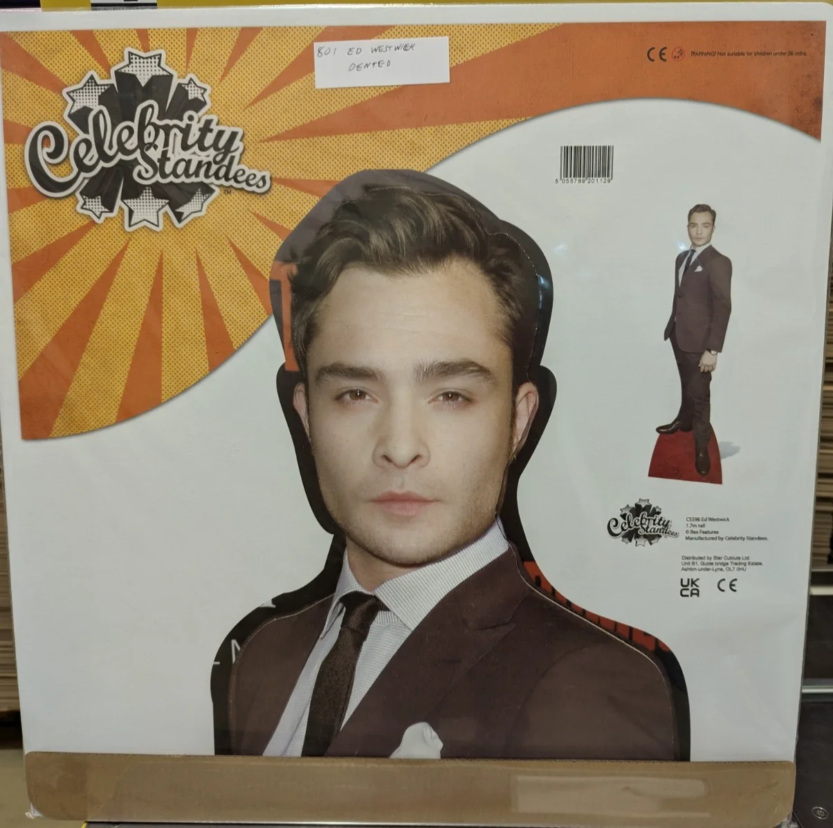 Ed Westwick Celebrity Cardboard Cutout / Standee 175cm Tall *Damaged*, изображение 2