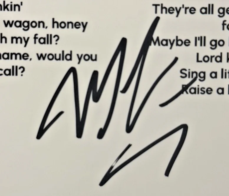 Marcus King Signed “Honky Tonk Hell” Lyrics Sheet 8x10 – Autographed – JSA COA, image 2