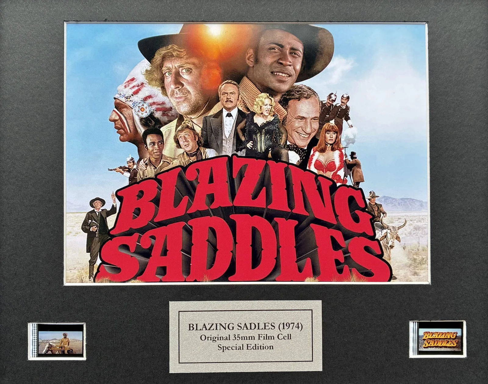 BLAZING SADDLES Original 35mm Film Cells set in Quality Wood Frame + COA, изображение 2