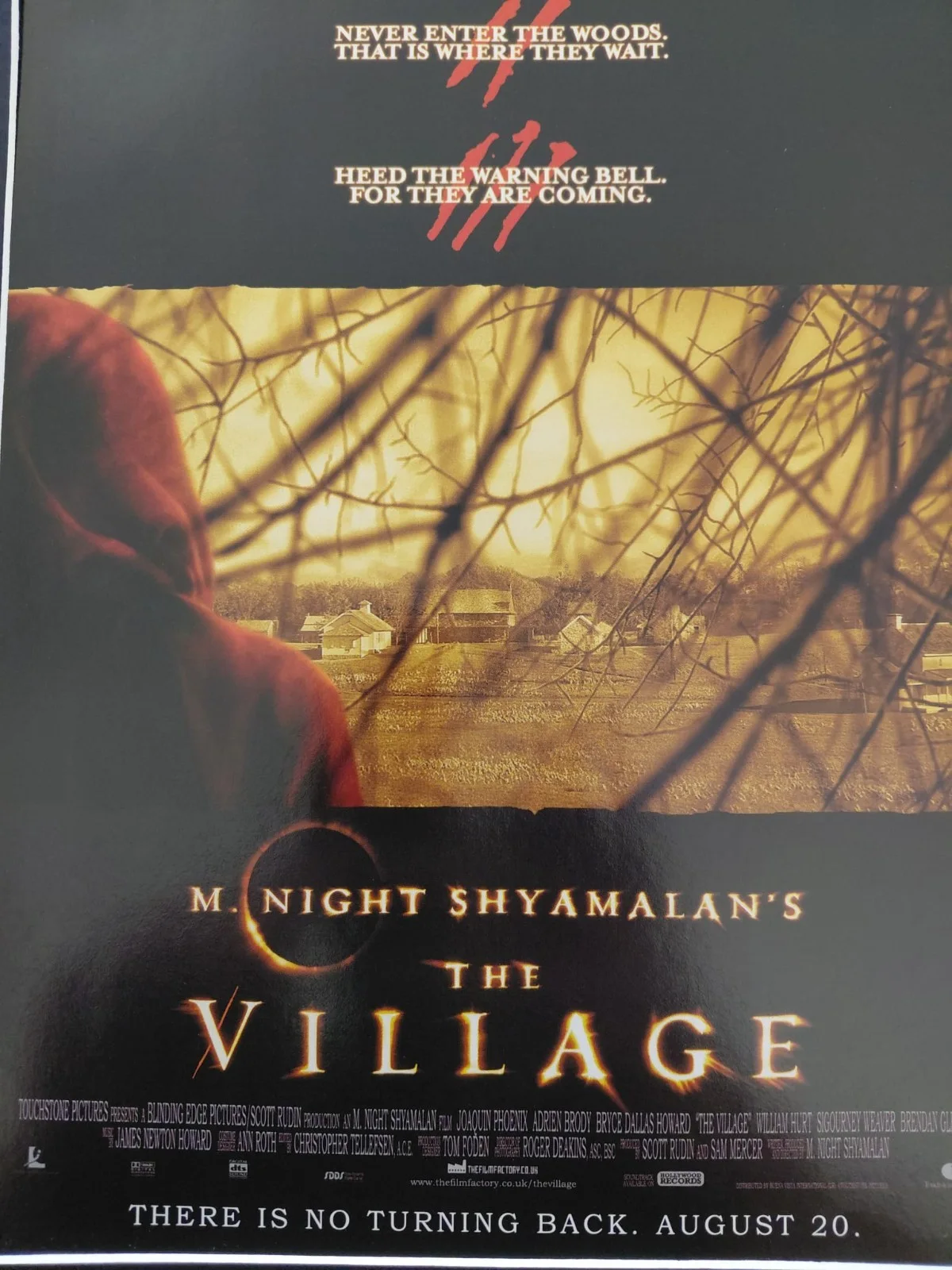 The Village Movie Poster Original Advert Mounted 14x11", изображение 2