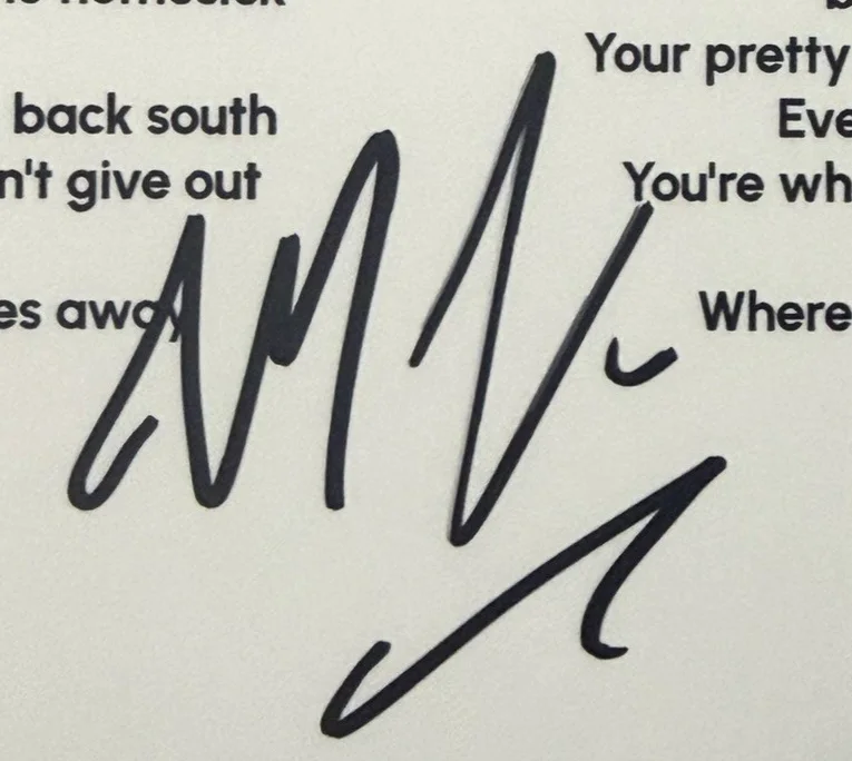 Marcus King Signed “Heartlands” 8x10 Lyrics Sheet – Autographed Auto- JSA COA, image 2