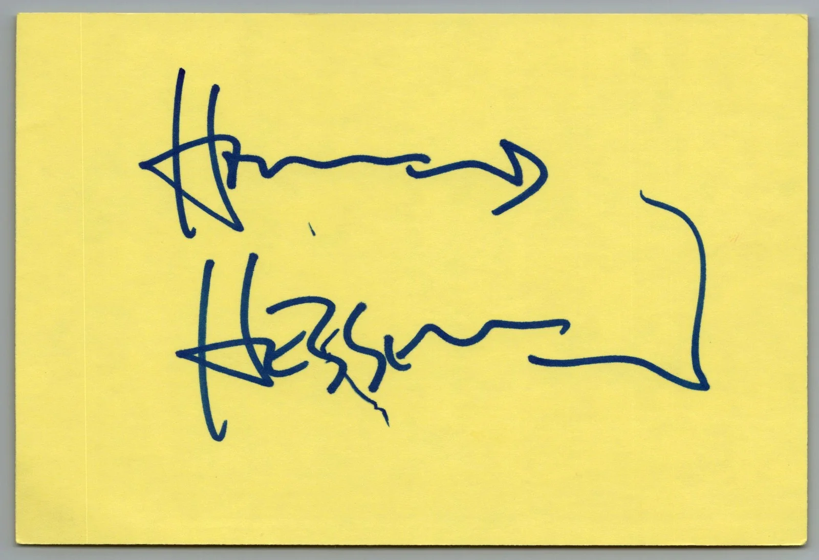 Howard Hesseman — Howard Hesseman Signed 4x6 Index Card WKRP In Cincinnati Autographed