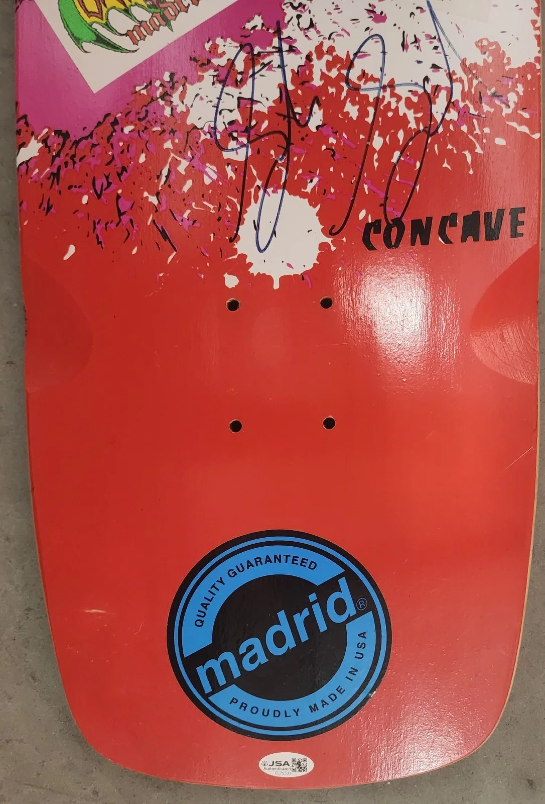 Madrid Stranger Things Skateboard Signed By Sadie Sink JSA, image 3