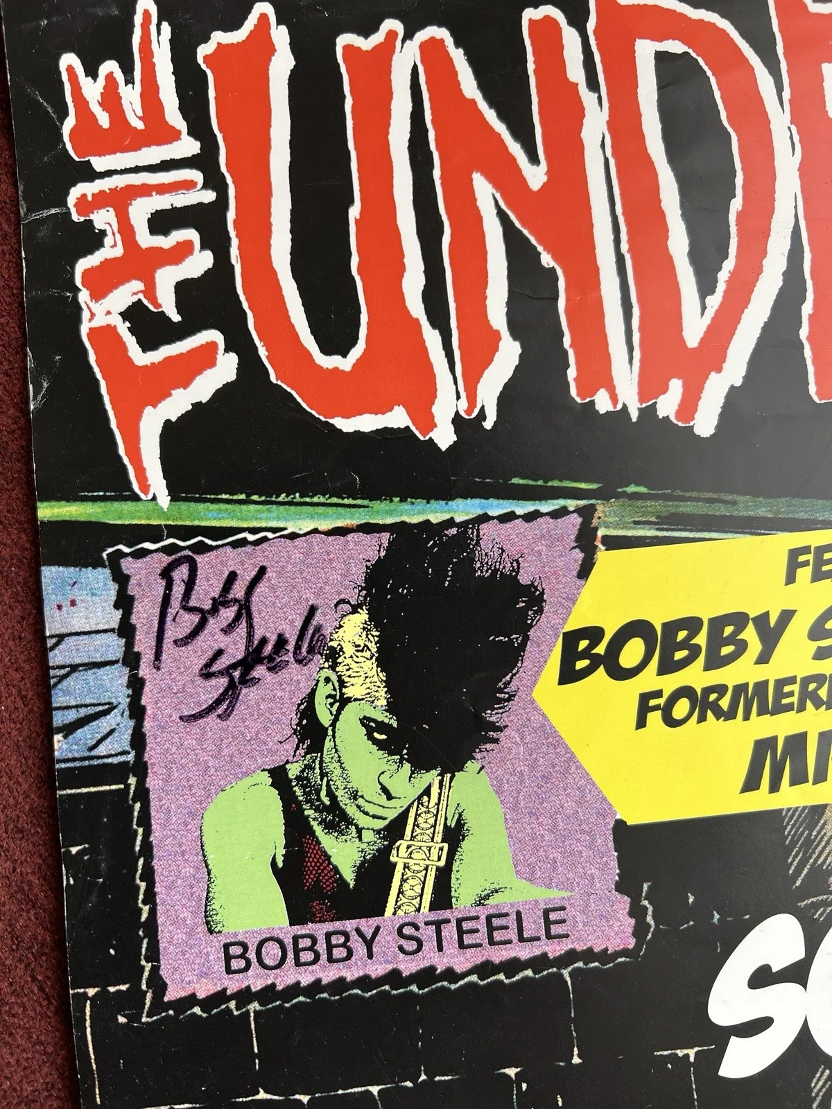 Signed UNDEAD Poster 2018 Whisky A Go Go Bobby Steele Misfits Horror Punk, изображение 2