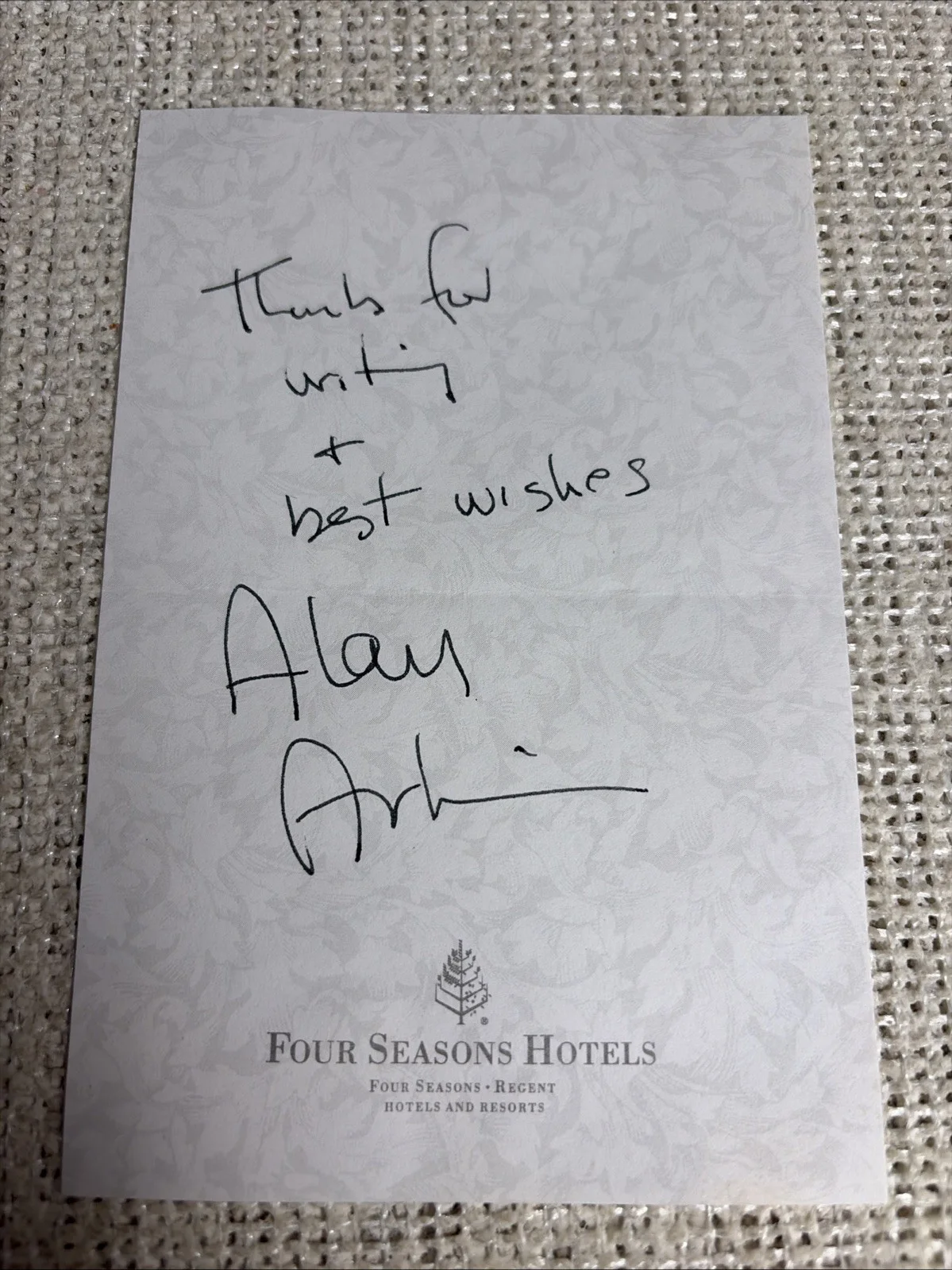 Alan Arkin — Alan Arkin Autograph- On Four Seasons Note - Academy Award Winner- RIP-6/29/23