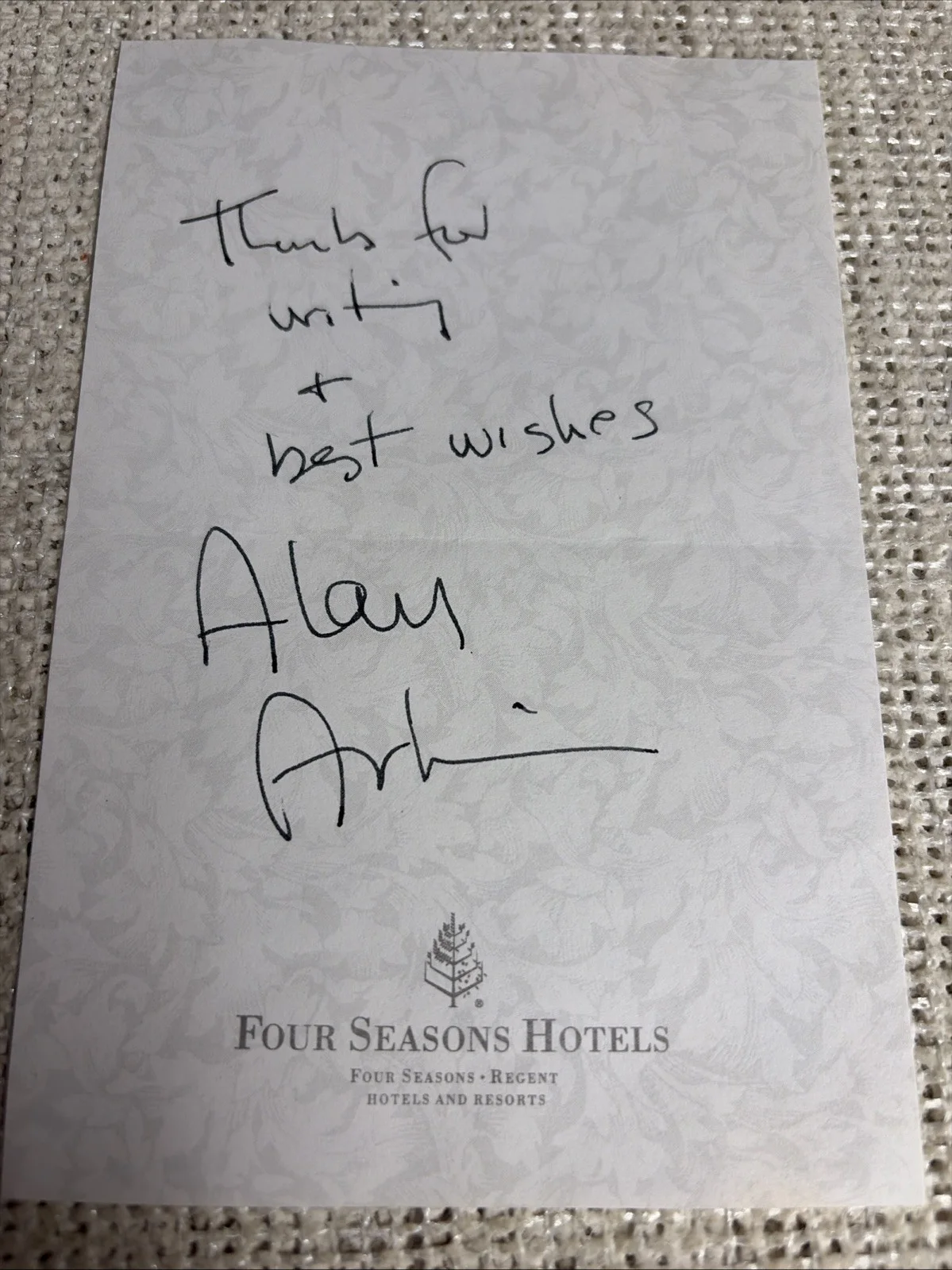 Alan Arkin — Alan Arkin Autograph- On Four Seasons Note - Academy Award Winner- RIP-6/29/23, изображение 3