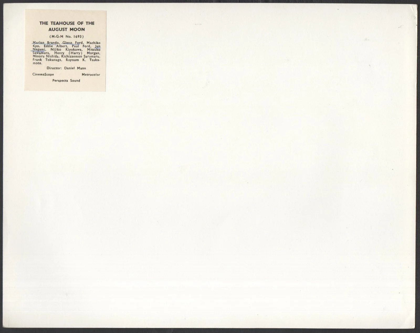 TEAHOUSE OF THE AUGUST MOON 1956 Marlon Brando, Glenn Ford 2 10x8 STILLS, image 4