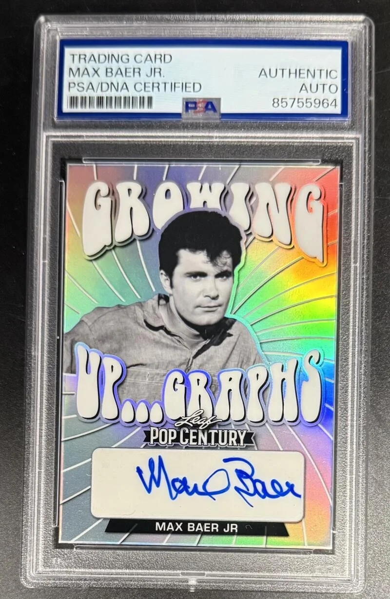 Max Baer Jr — Max Baer Jr Hillbillies Signed Autograph Original PSA/DNA COA Slab Trading Card
