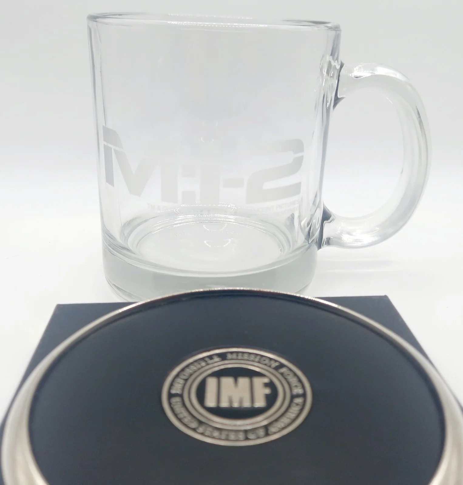 Rare Tom Cruise Mission Impossible 2 Memorabilia Glass Mug & Coaster Set, изображение 2