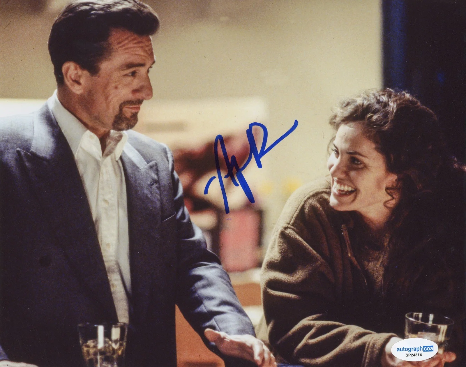 Amy Brenneman — Amy Brenneman Signed HEAT 8x10 Photo w/ Robert DeNiro EXACT Proof ACOA, image 2