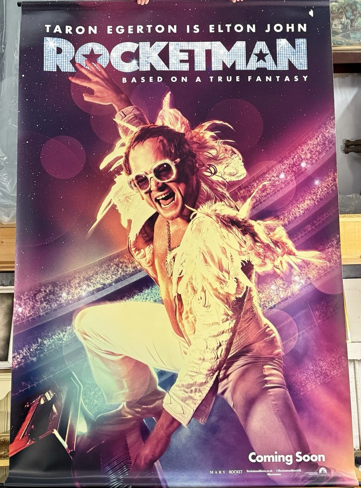 Rocket Man Coming Soon Movie Cinema Banner Poster Vinyl 90” X 5ft, изображение 2