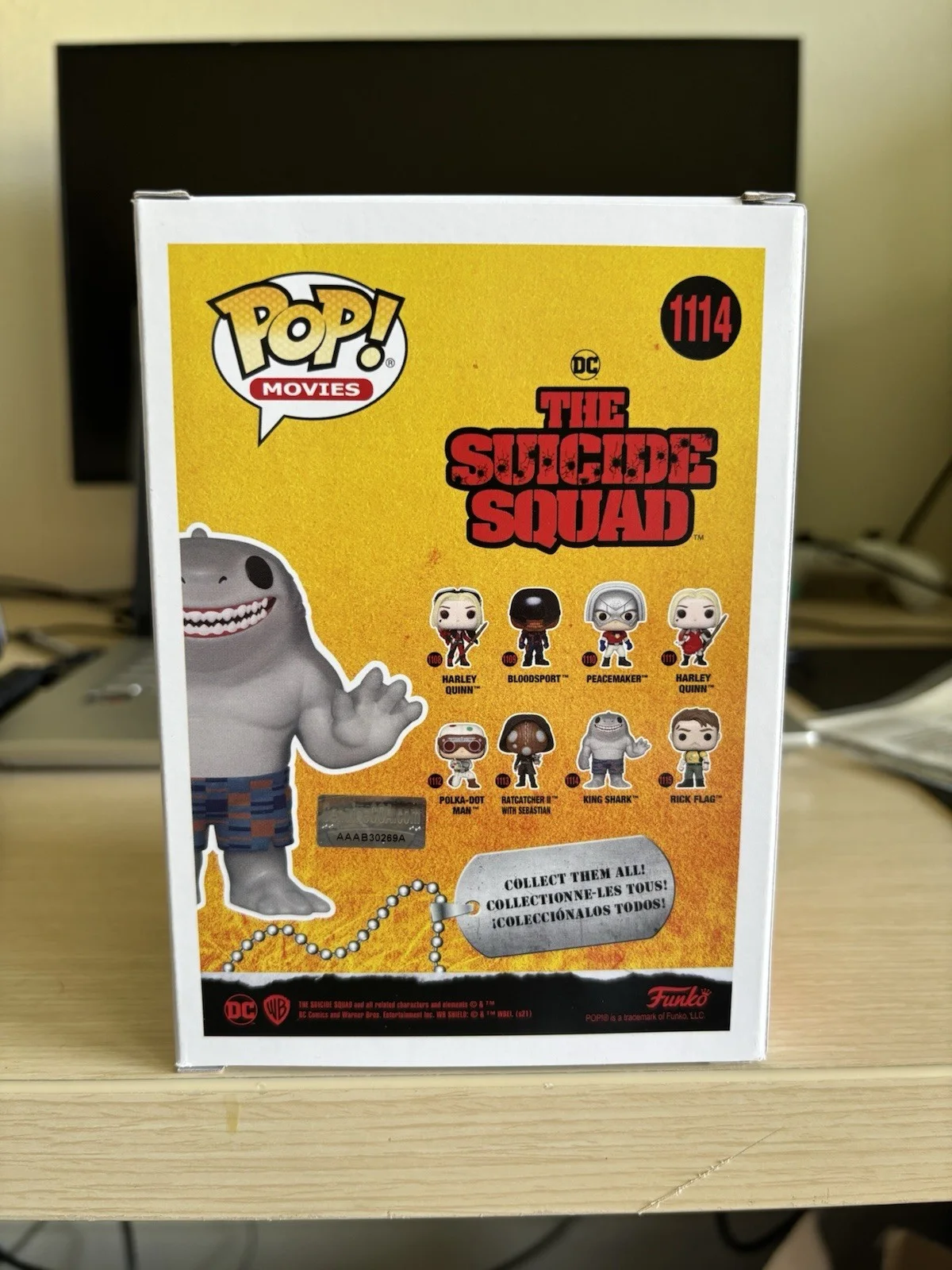STEVE AGEE — STEVE AGEE SIGNED THE SUICIDE SQUAD FUNKO POP #1114 AUTOGRAPH KING SHARK COA, изображение 3