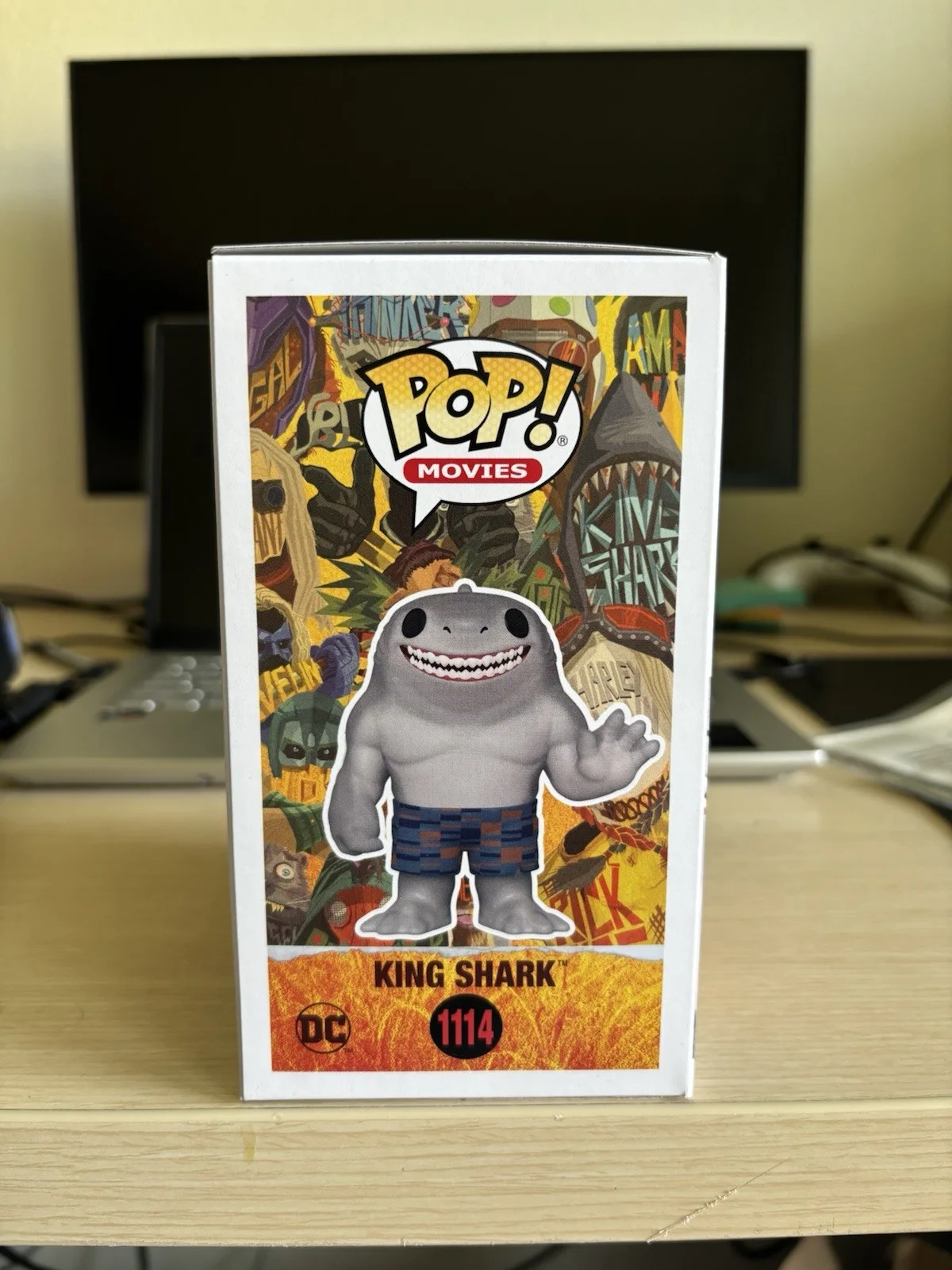 STEVE AGEE — STEVE AGEE SIGNED THE SUICIDE SQUAD FUNKO POP #1114 AUTOGRAPH KING SHARK COA, изображение 4