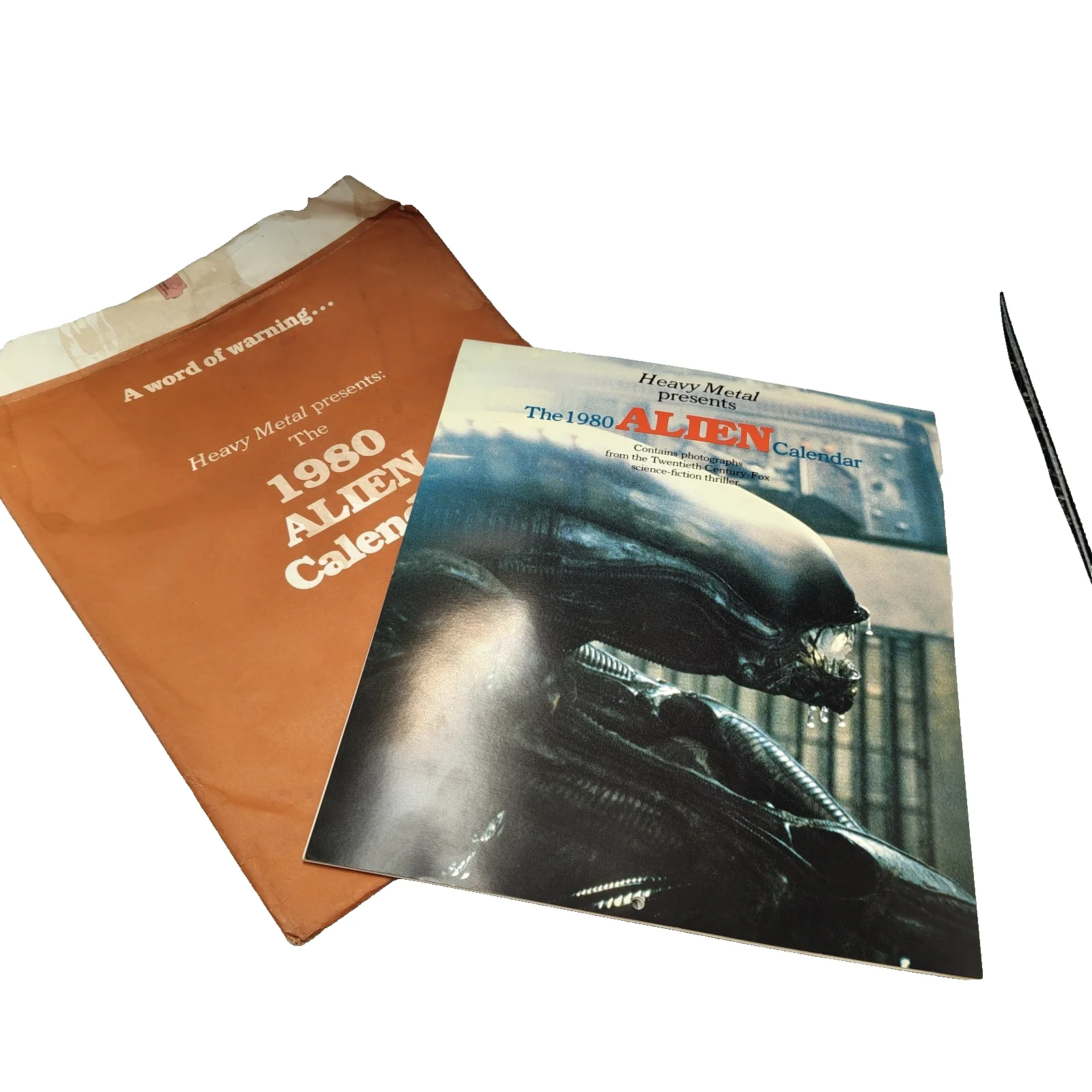 Heavy Metal Presents The Alien Calendar 1980 w Cover Vintage Movie Alien Aliens, изображение 3