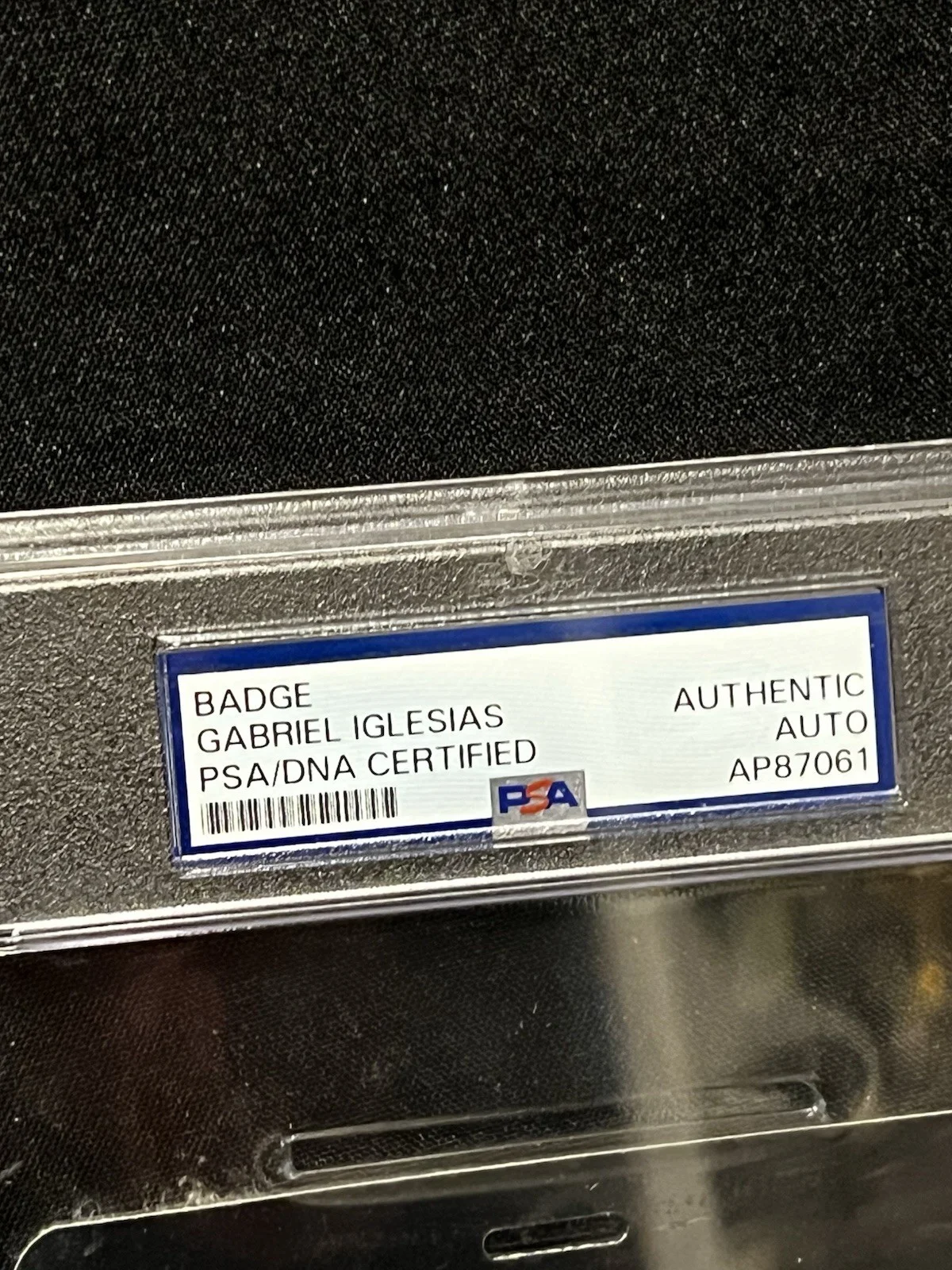 Gabriel Iglesias Fluffy Hand Print Ceremony Badge — Gabriel Iglesias FLUFFY Signed Autograph Hand Prints Pass PSA/DNA Slabbed, image 2