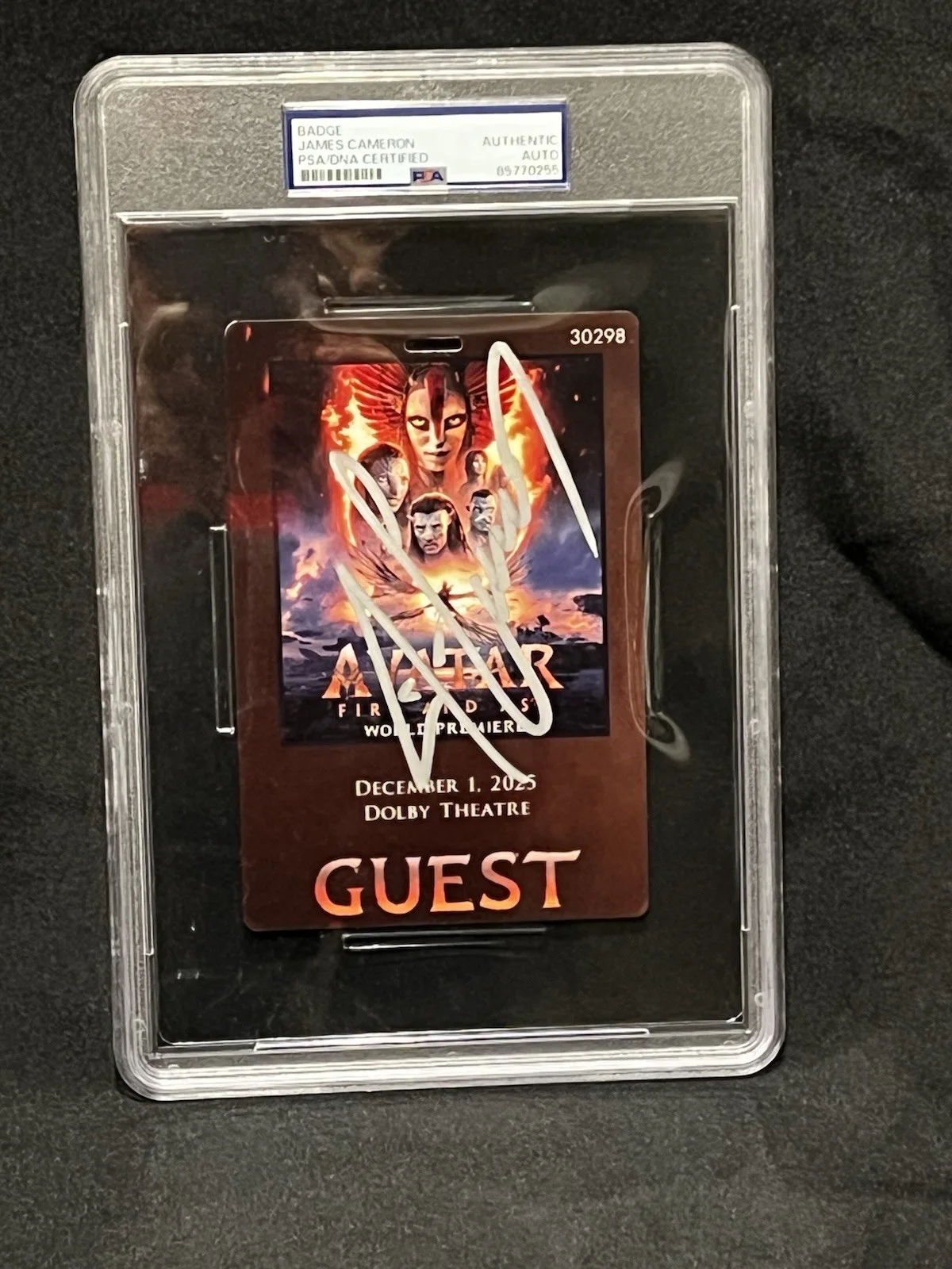 James Cameron — James Cameron Producer Signed Autograph Avatar Pass PSA/DNA Slabbed, изображение 3