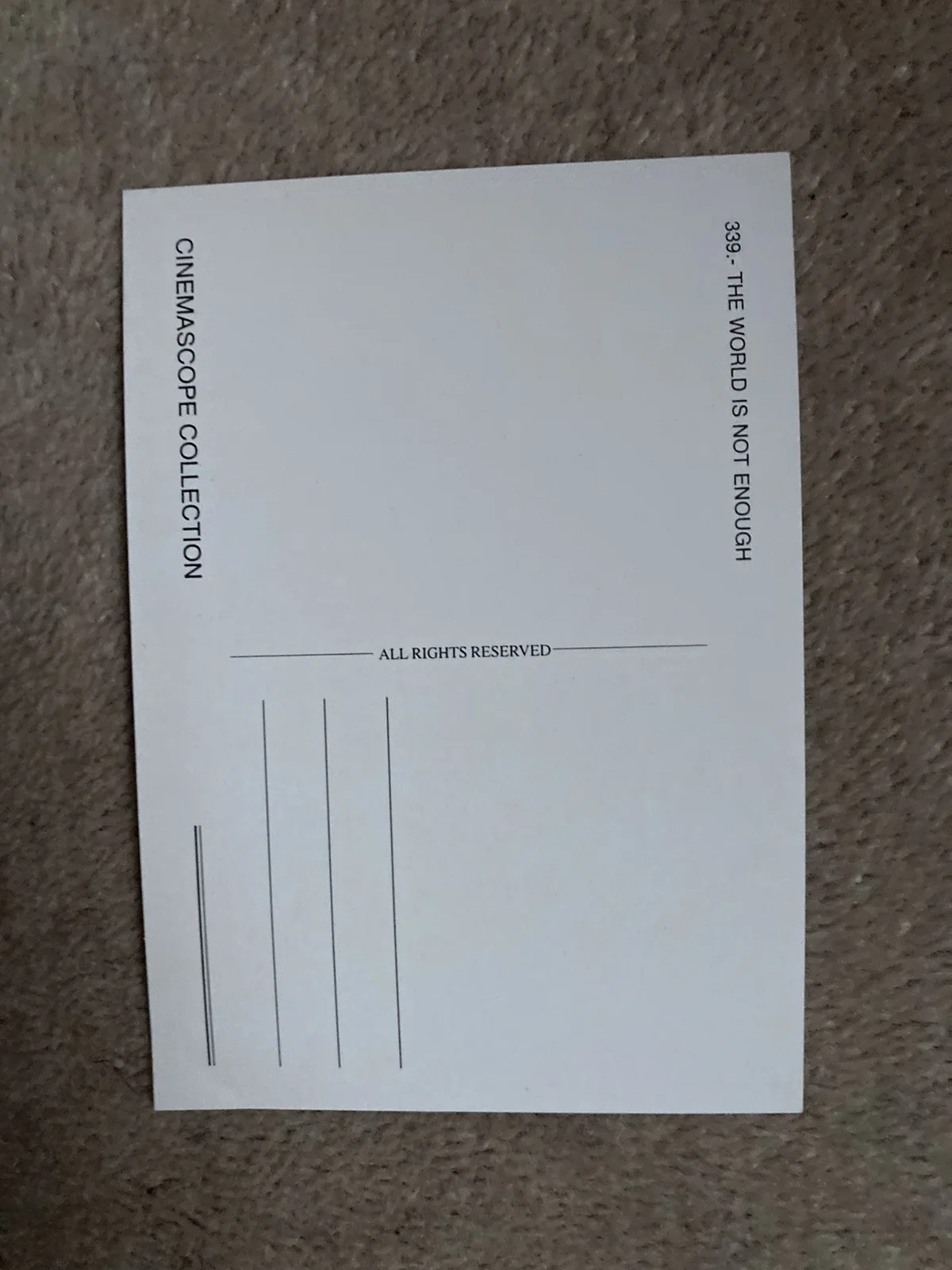 JAMES BOND 007 The World is Not Enough Set of 2 official Postcards, image 5