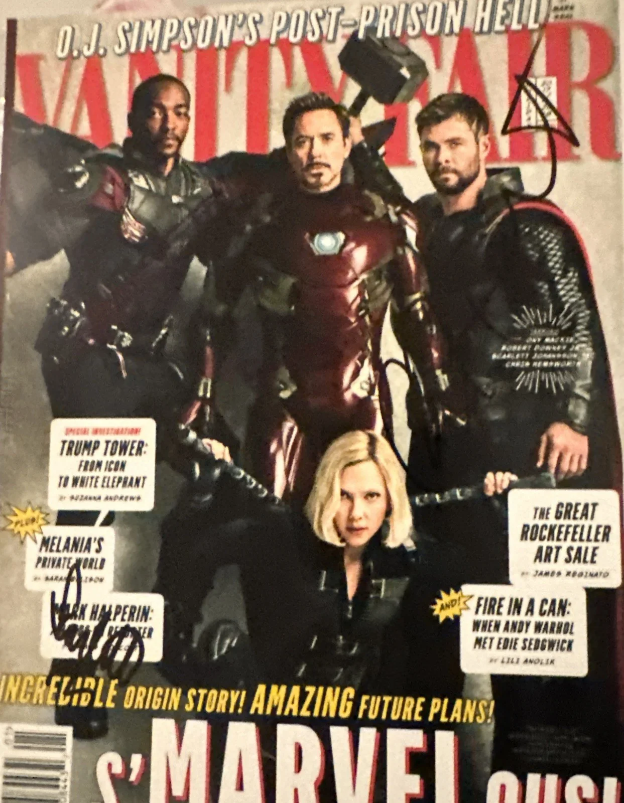 Angela, Bassett, Samuel L Jackson, Robert Downey Jr, Chris Evans — MULTI Signed Autographed Marvel Super Heroes 8X10 Scarlett Johansson, Chris Hemm, изображение 2