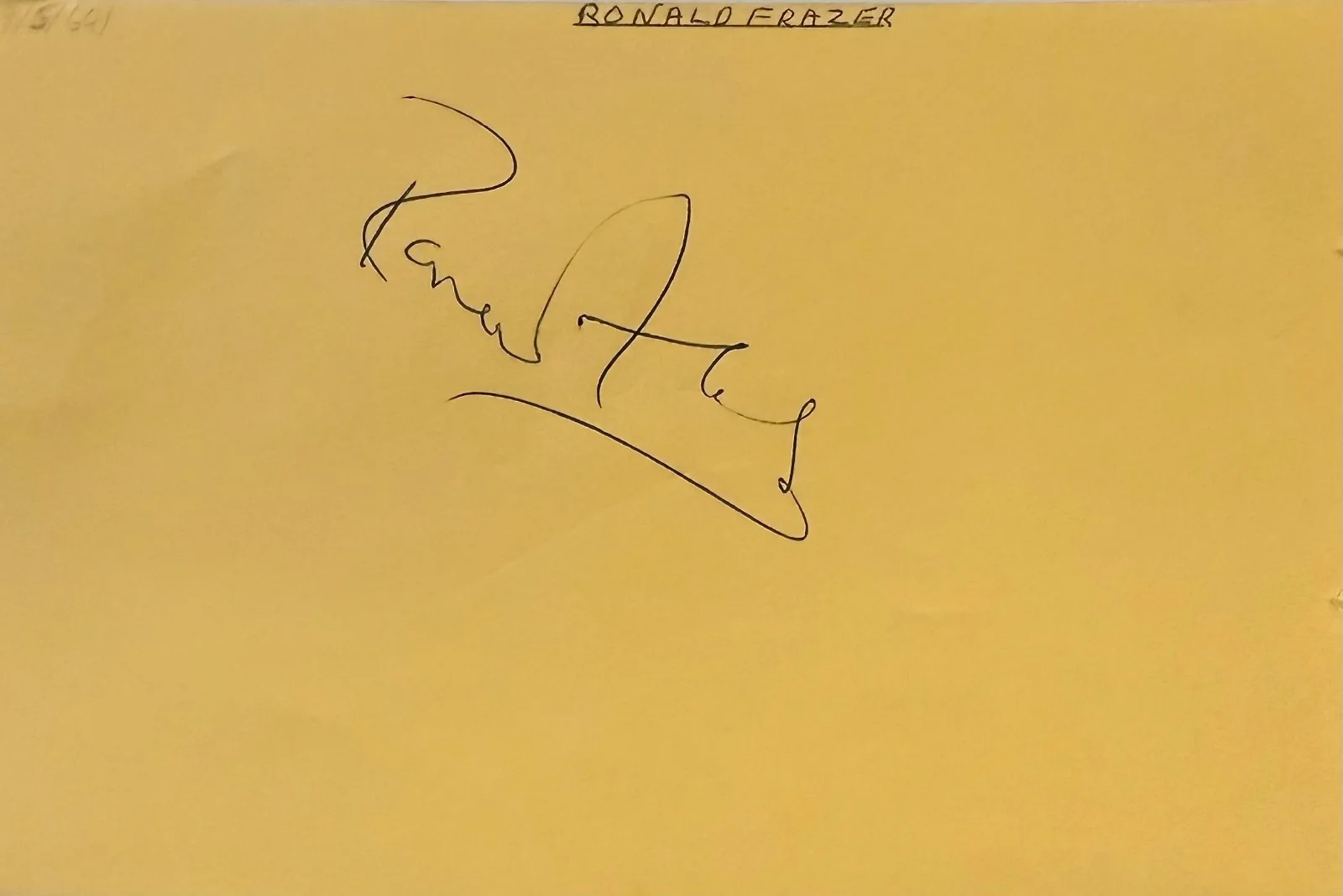 Ronald Fraser — RONALD FRASER Autographed Signed 4"x 6" INDEX CARD The Mystery of Edwin Drood, изображение 3