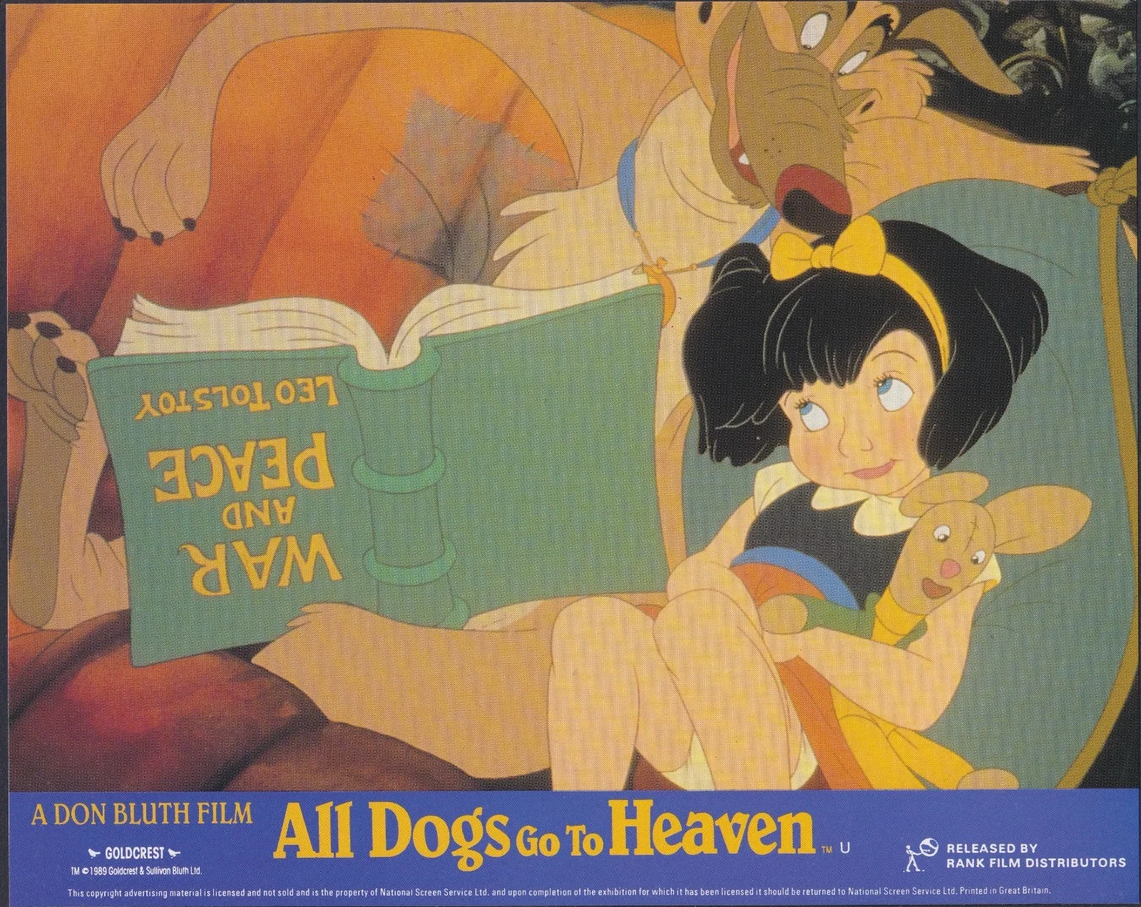 All Dogs Go to Heaven 8x Original UK FOH Lobby Cards Don Bluth 1989, изображение 3