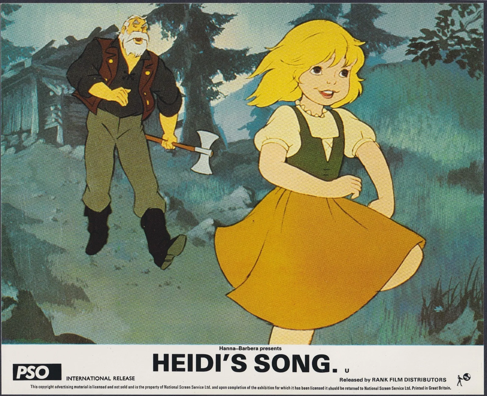 Heidi's Song 8x Original UK FOH Lobby Cards 1982, изображение 2