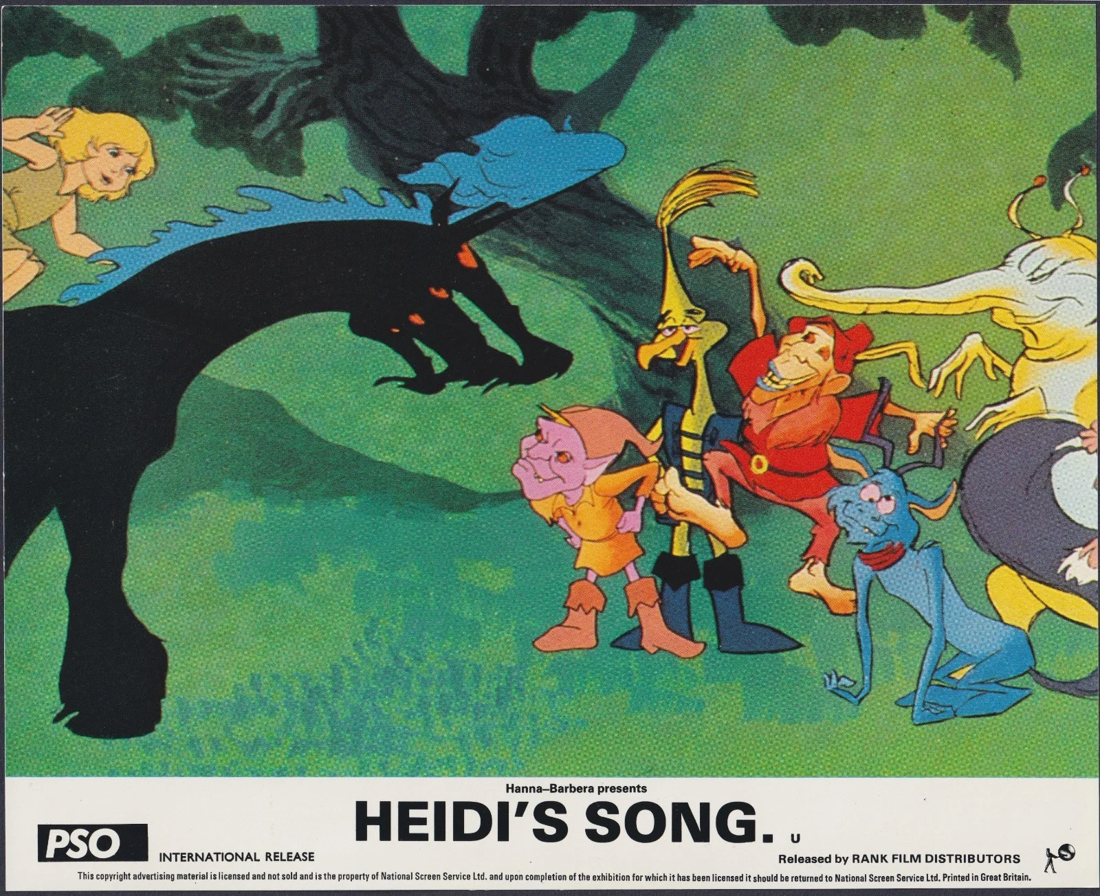 Heidi's Song 8x Original UK FOH Lobby Cards 1982, изображение 3