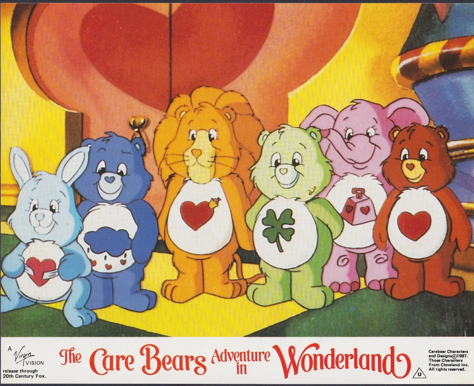Care Bears Adventure in Wonderland 8x Original UK FOH Lobby Cards 1987, изображение 2