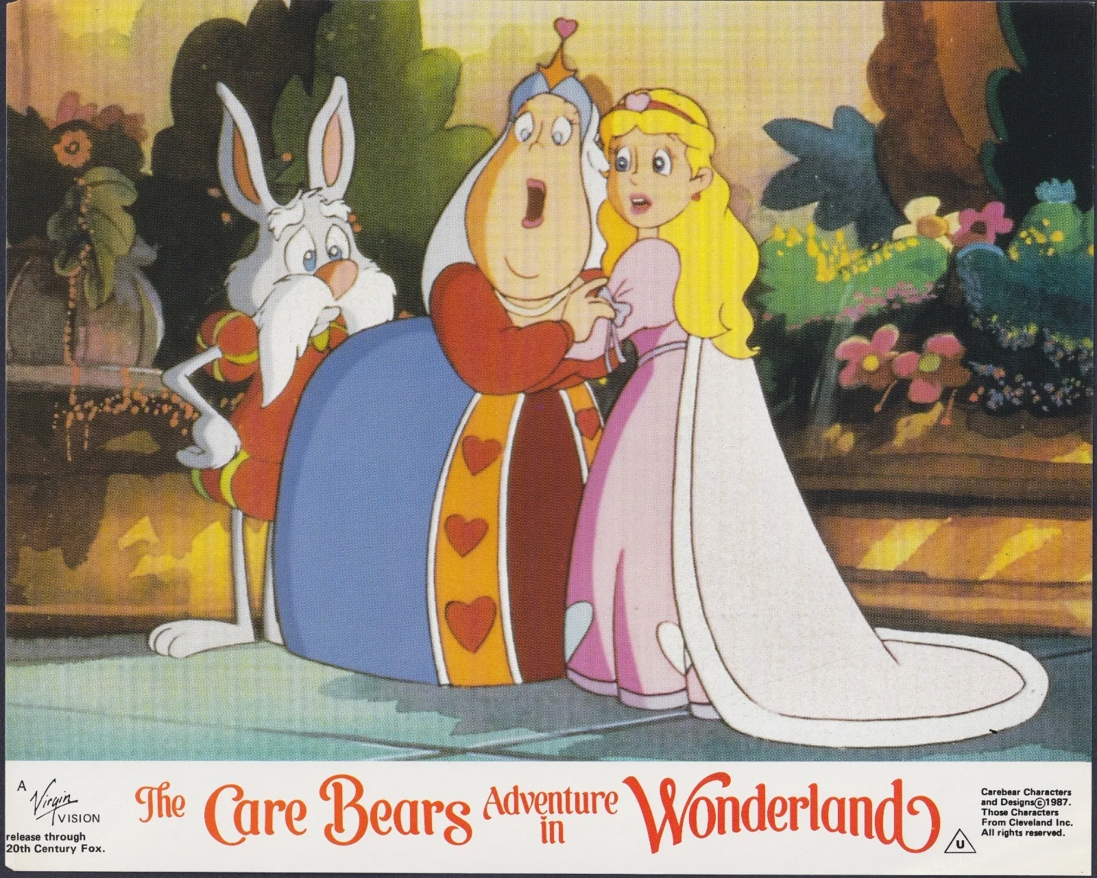 Care Bears Adventure in Wonderland 8x Original UK FOH Lobby Cards 1987, изображение 3