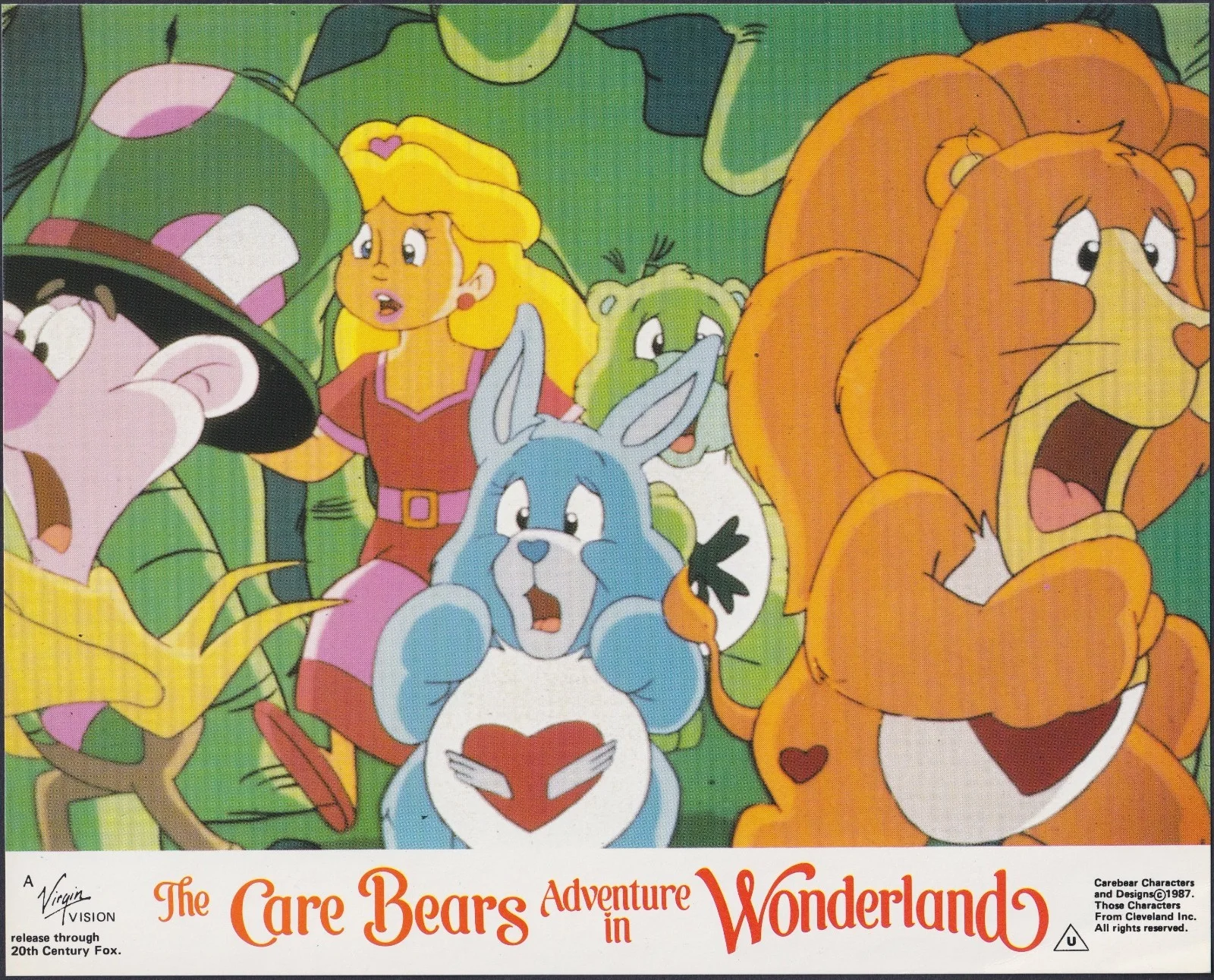Care Bears Adventure in Wonderland 8x Original UK FOH Lobby Cards 1987, изображение 4