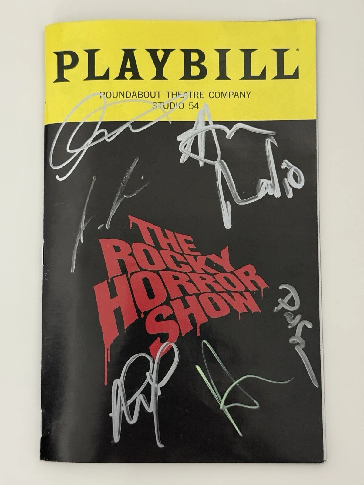 Luke Evans, Stephanie Hsu, Josh Rivera — The Rocky Horror Picture Show Broadway Signed Playbill Luke Evans Stephanie Hsu